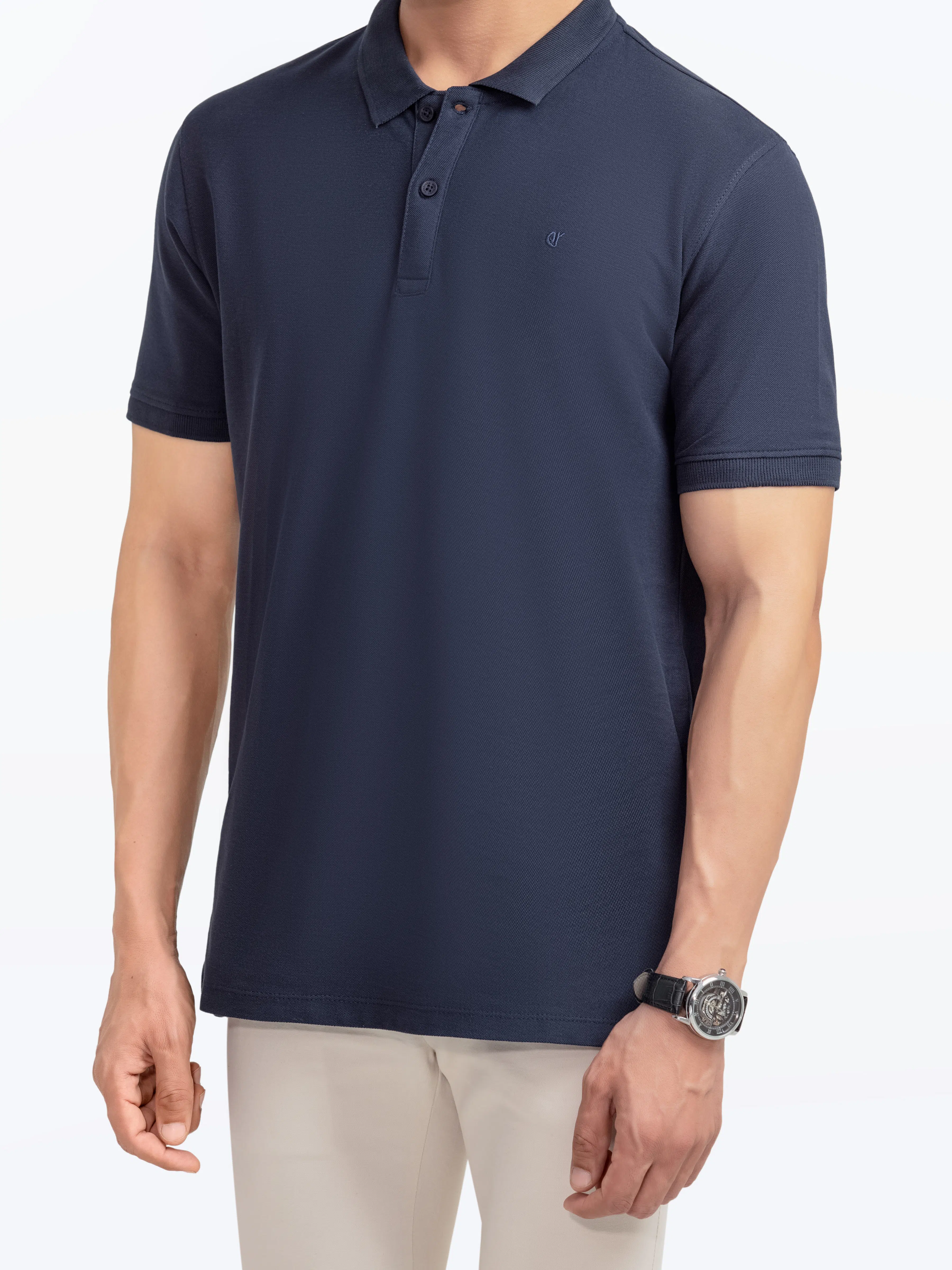 Men's Navy Polo Shirt - EMTPS5-047 - Image 3