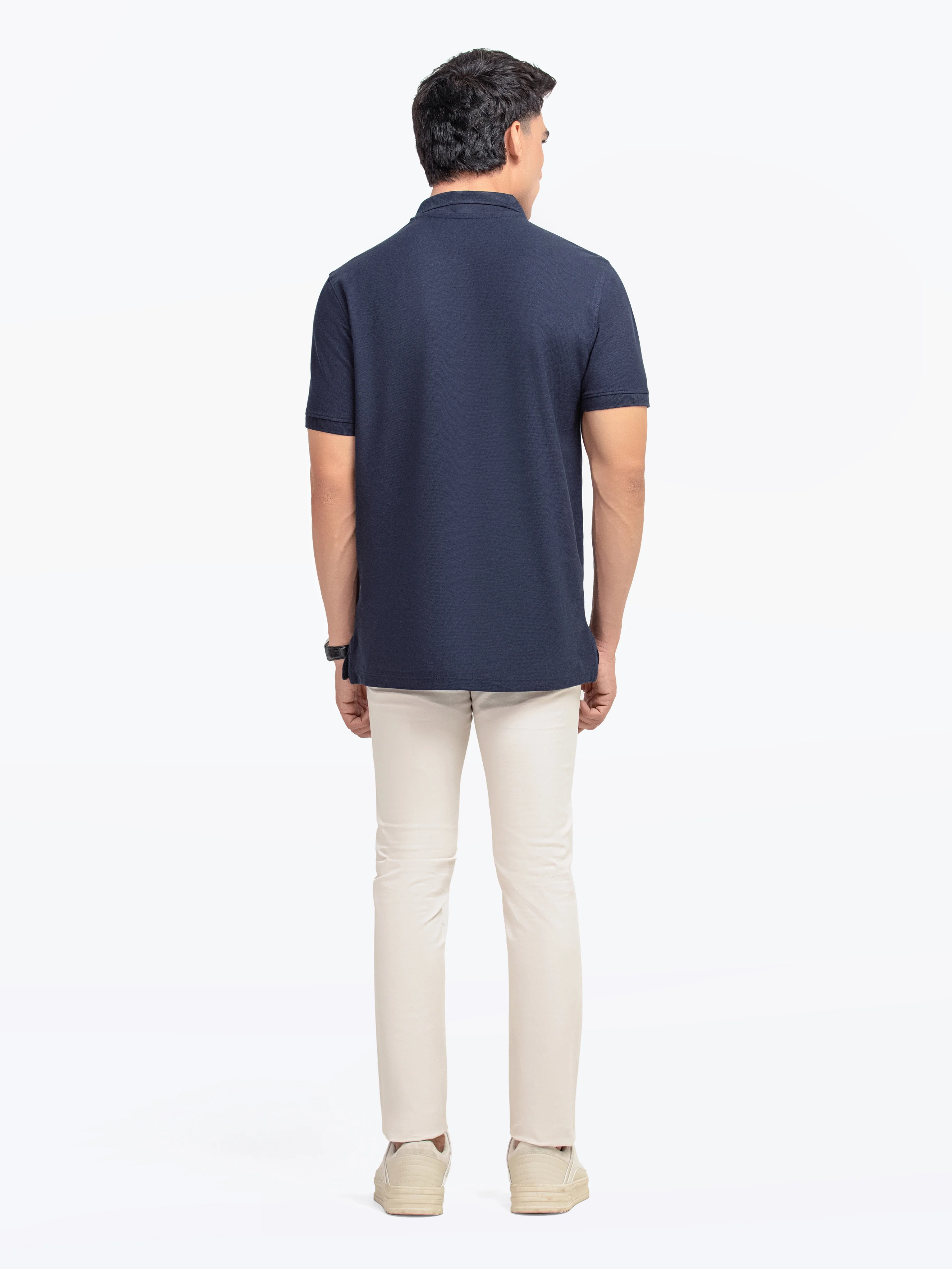 Men's Navy Polo Shirt - EMTPS5-047 - Image 5