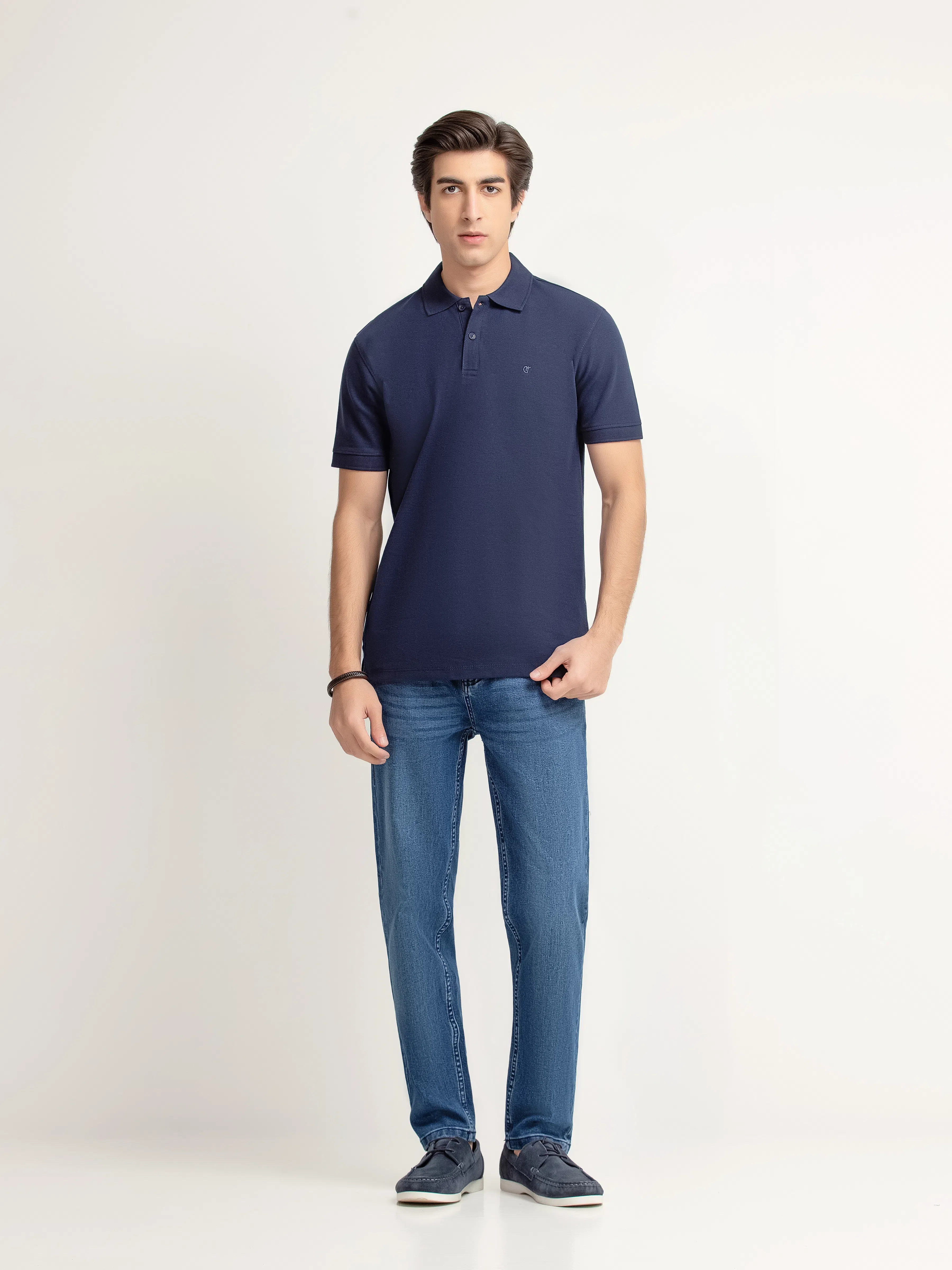 Men's Navy Polo Shirt - EMTPS6-002 - Image 2