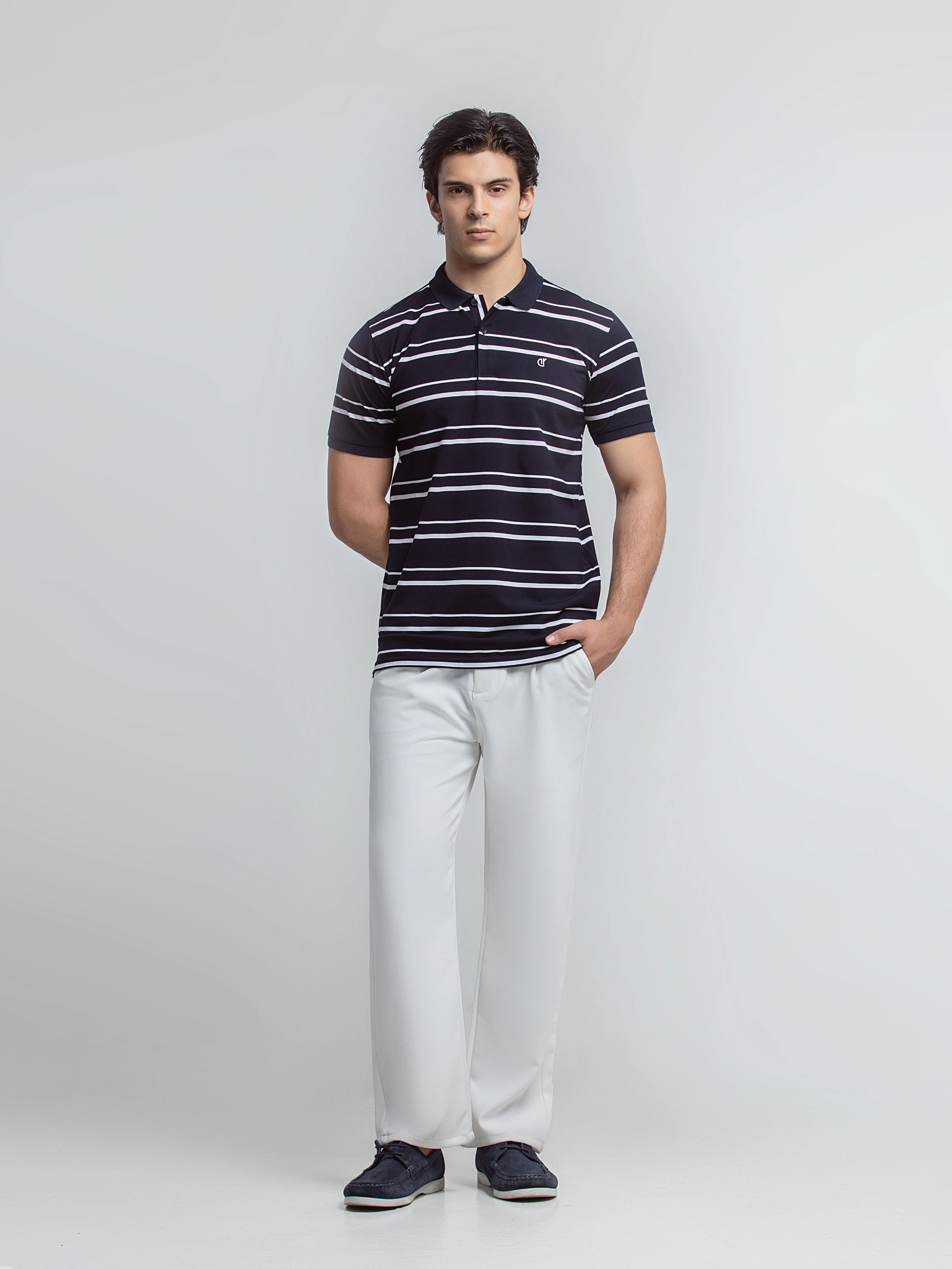 Men's Navy Polo Shirt - EMTPS6-053 - Image 2