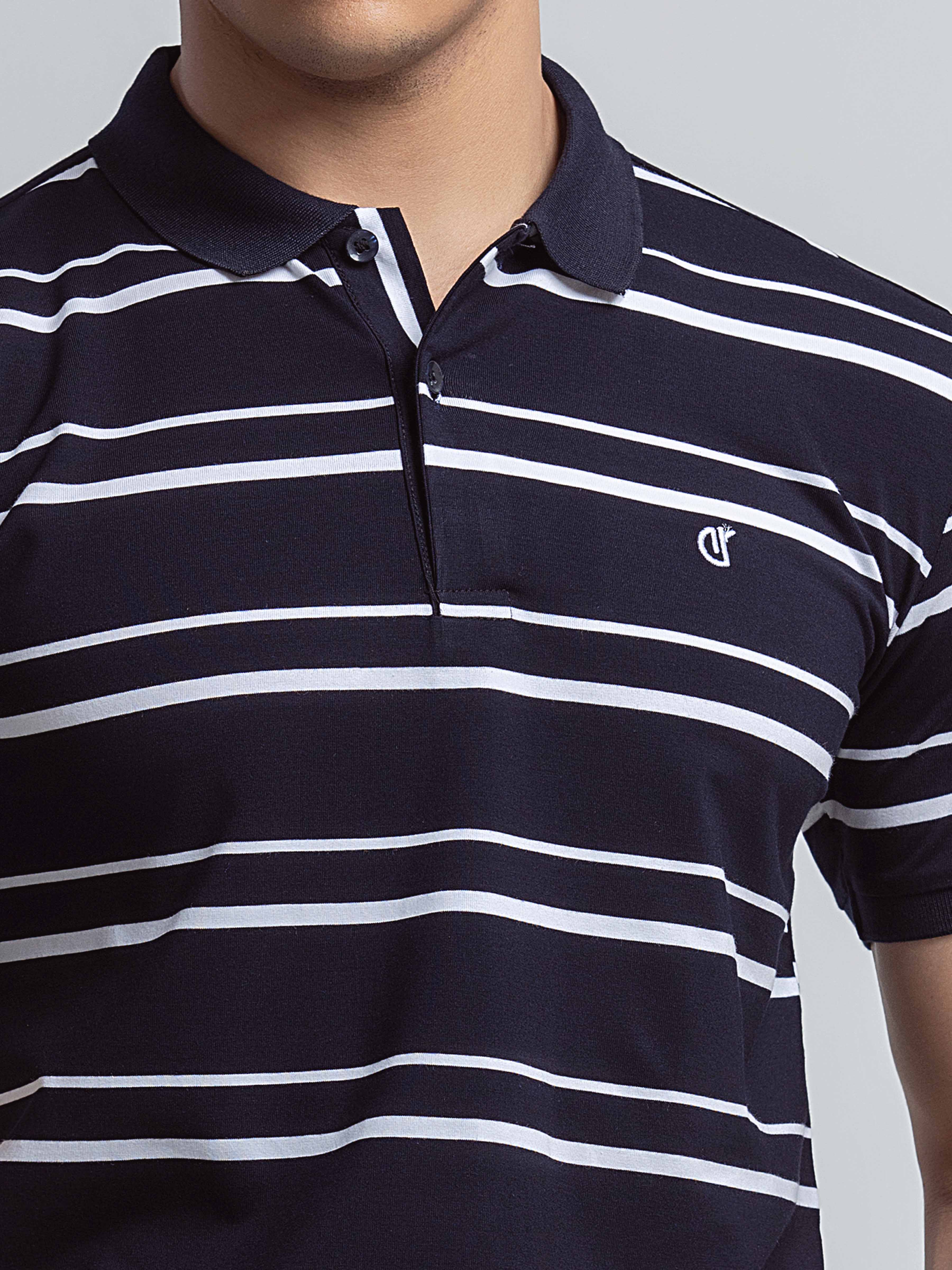 Men's Navy Polo Shirt - EMTPS6-053 - Image 3