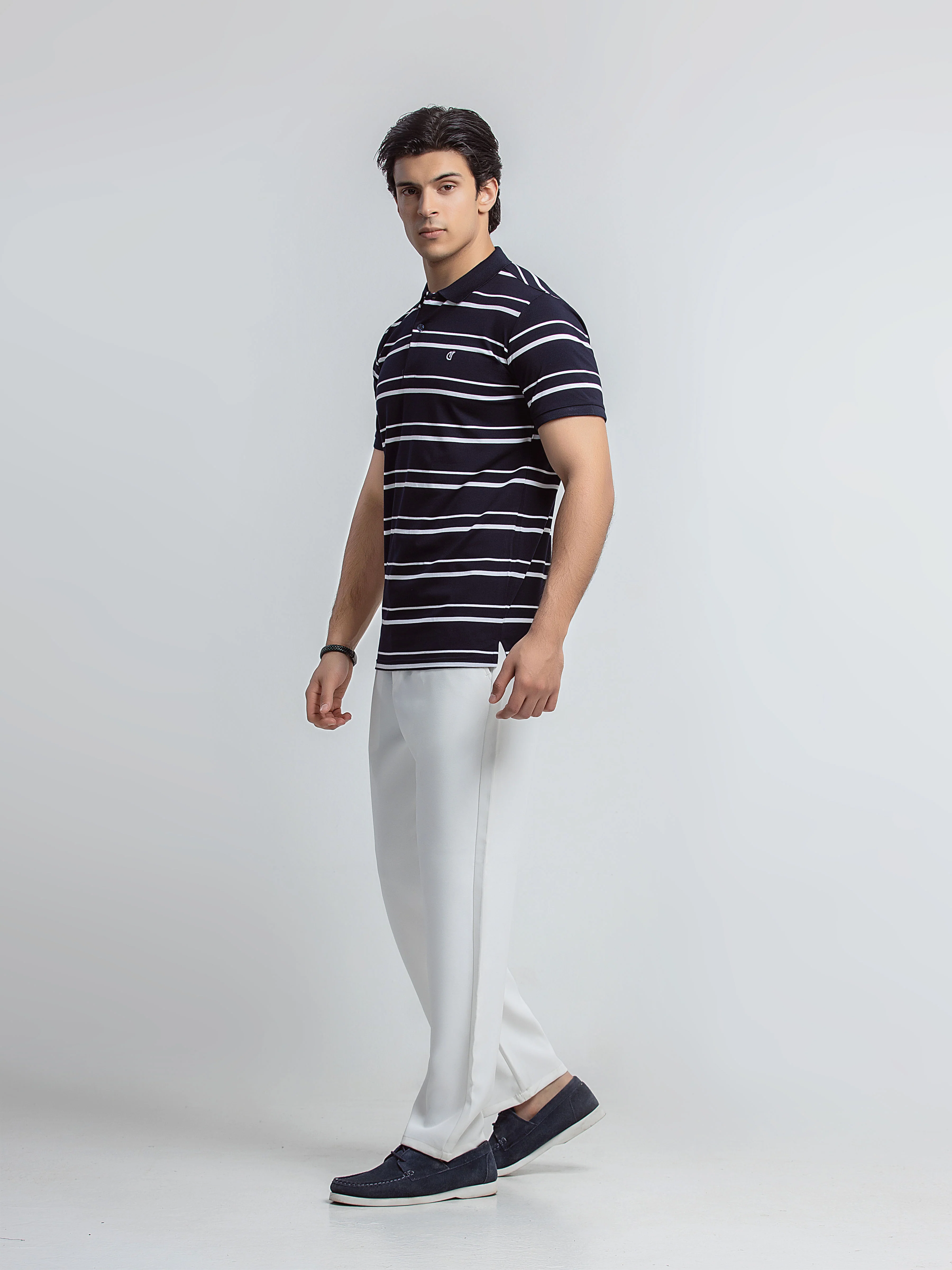 Men's Navy Polo Shirt - EMTPS6-053 - Image 4