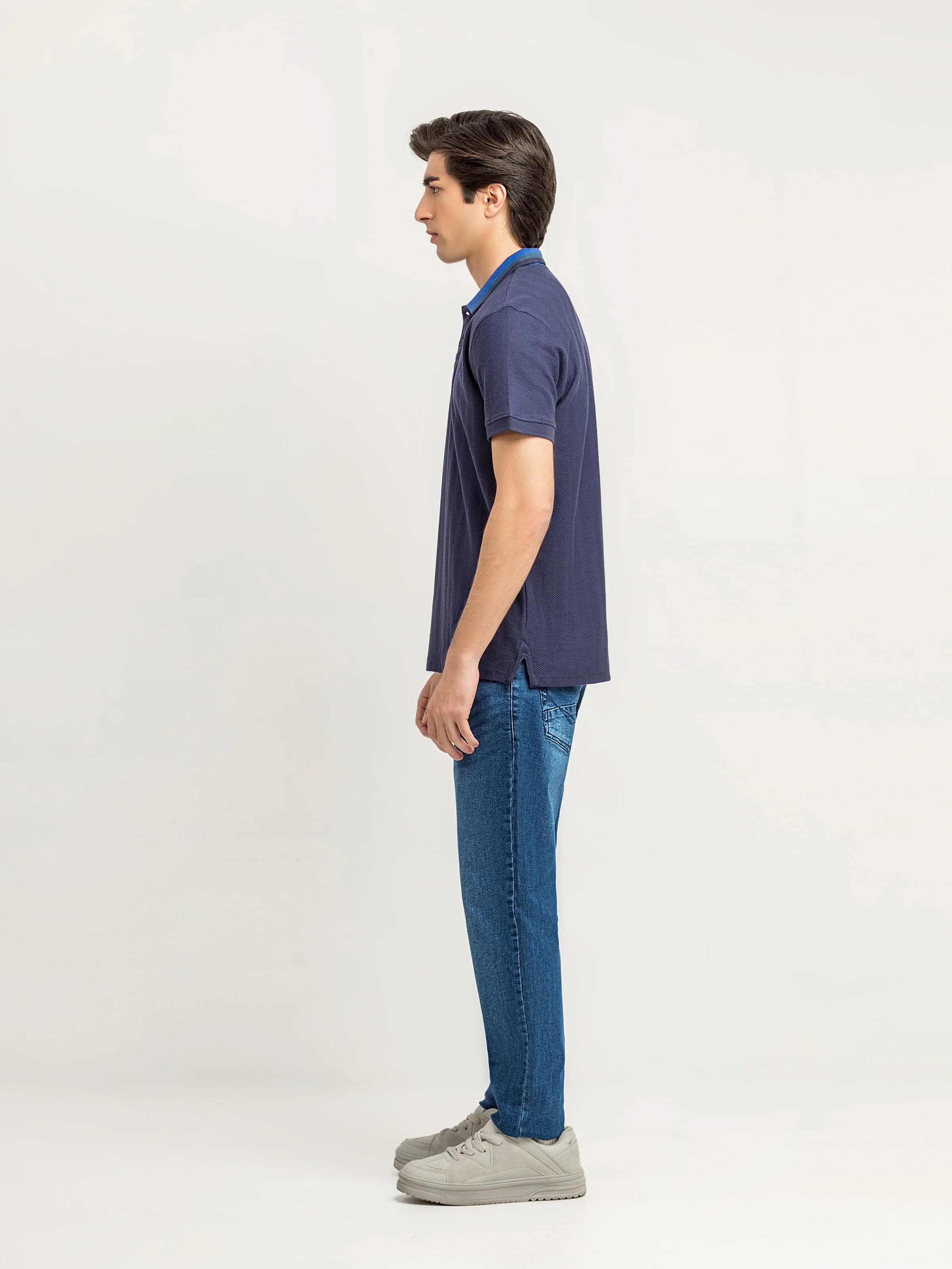 Men's Navy Polo Shirt - EMTPS6-083 - Image 4