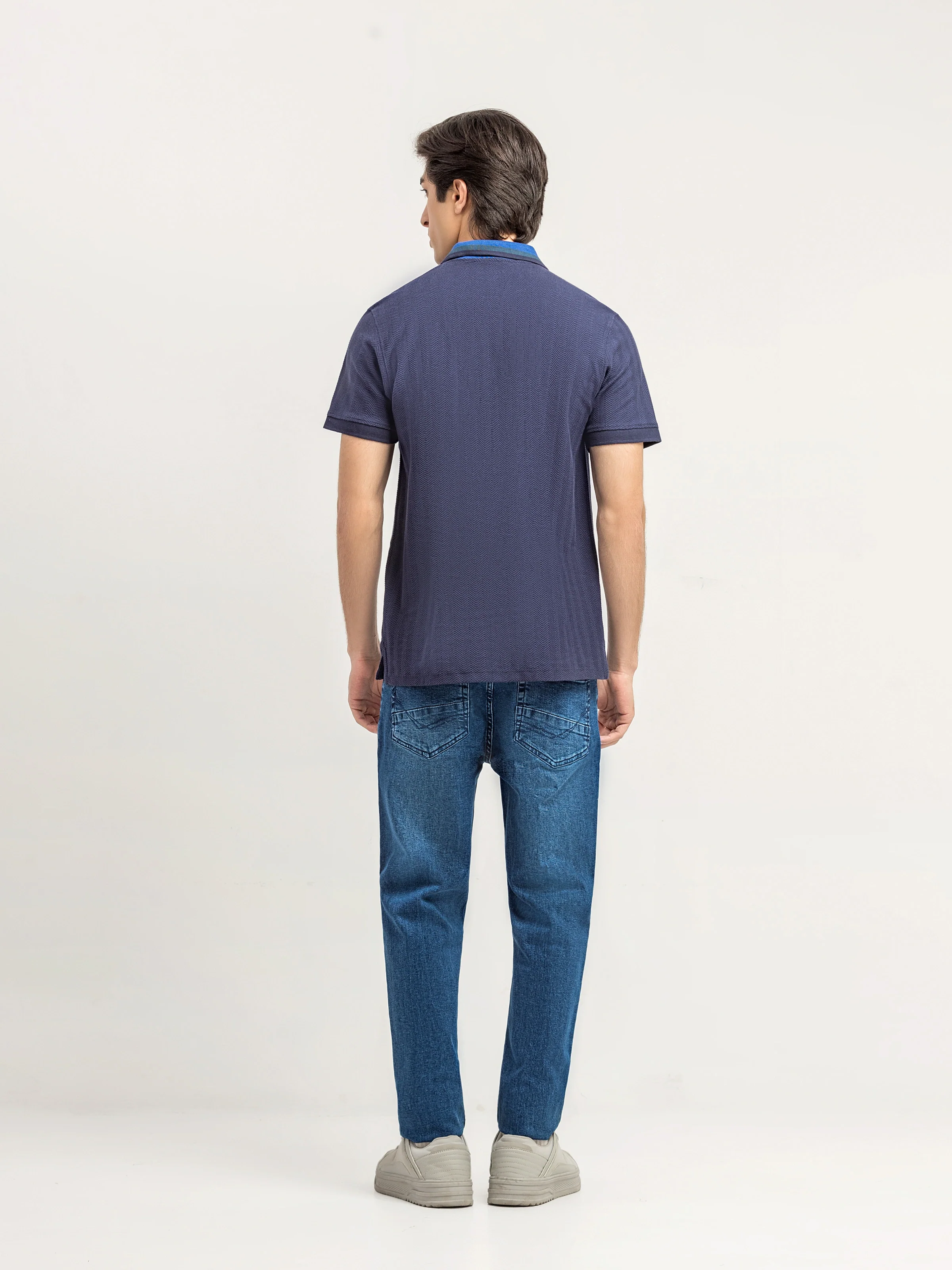 Men's Navy Polo Shirt - EMTPS6-083 - Image 5