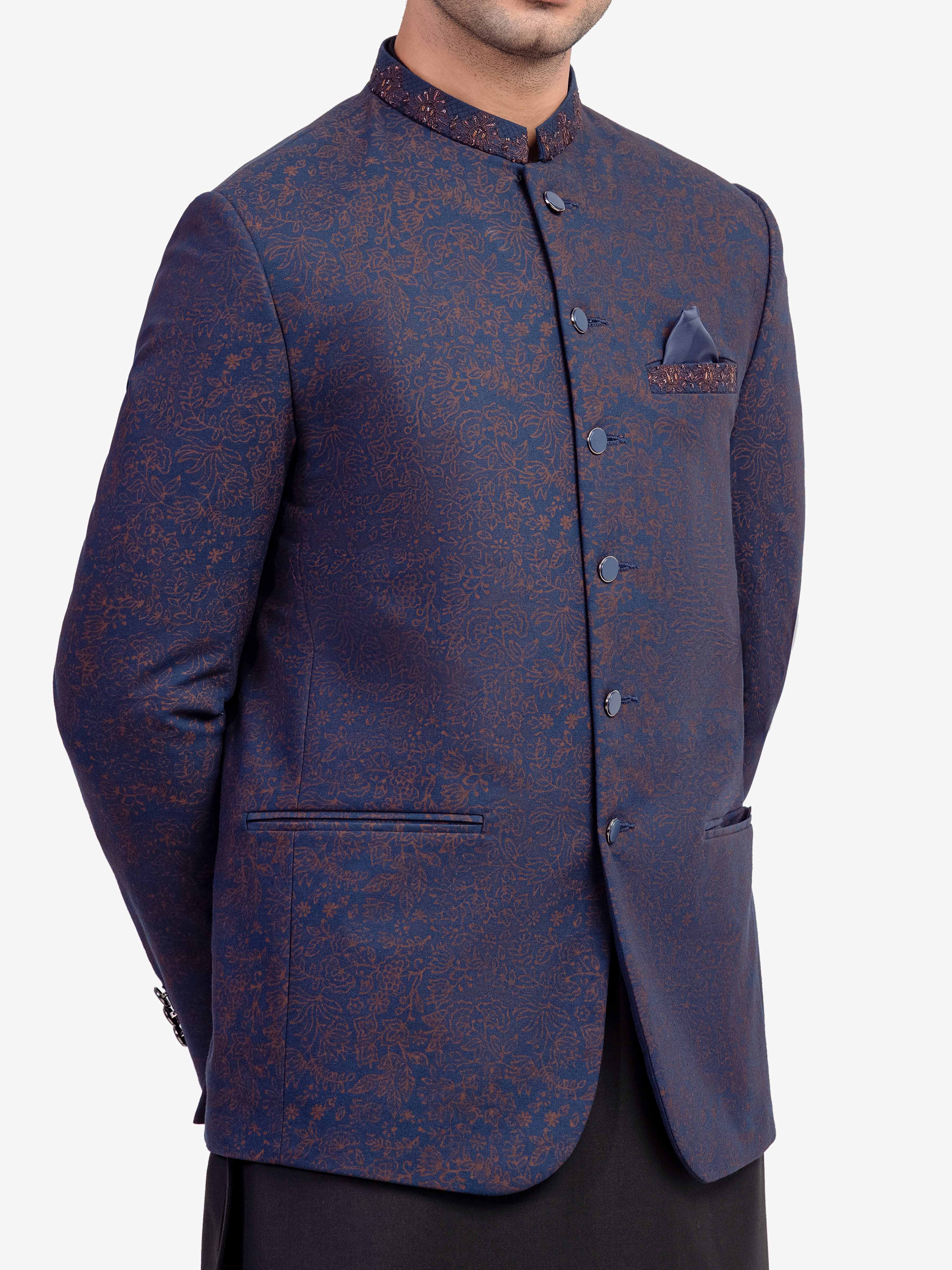 Men's Navy Prince Coat - EMTPC24-032 - Image 4