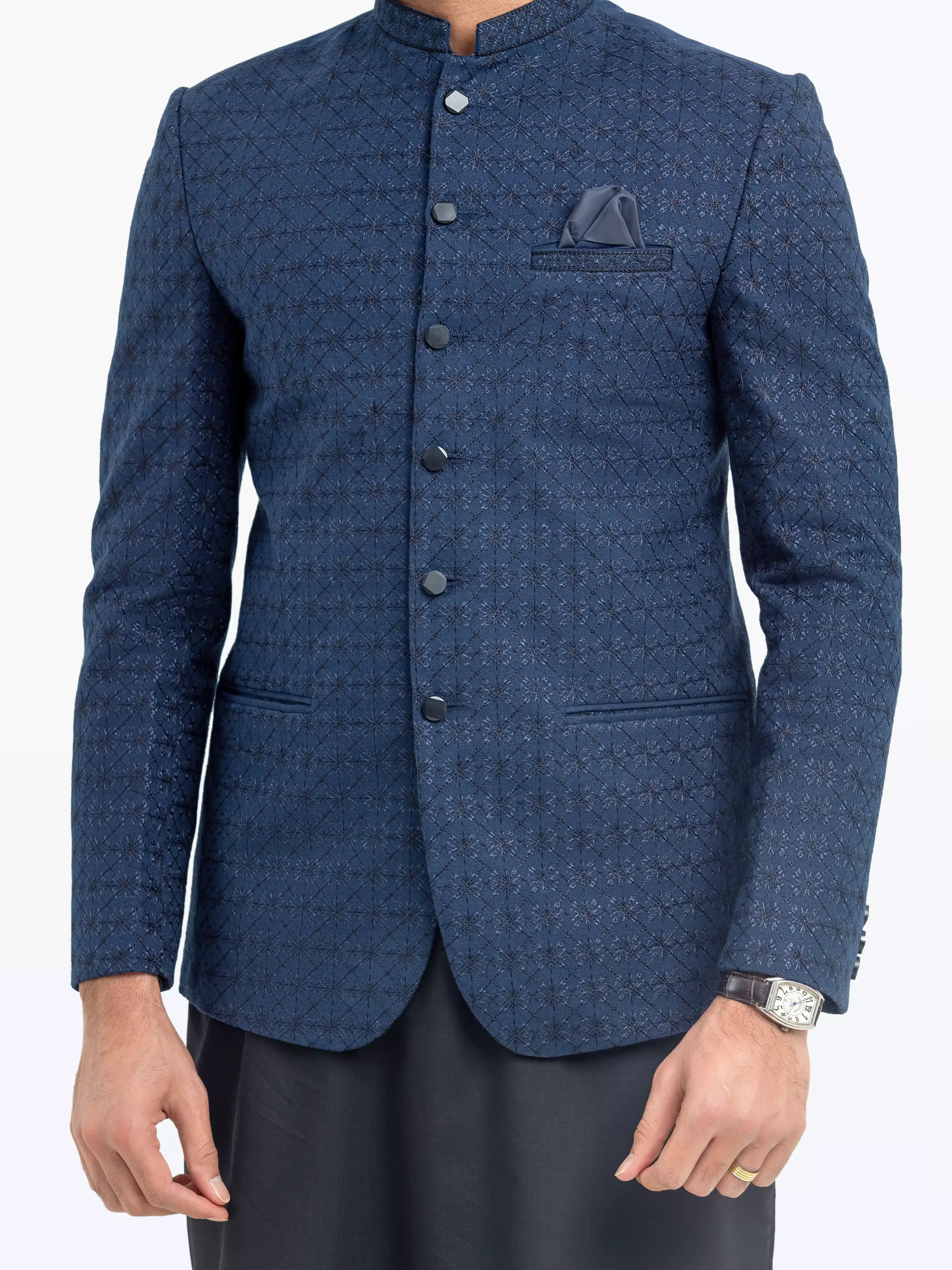 Men's Navy Prince Coat - EMTPC24-033 - Image 3
