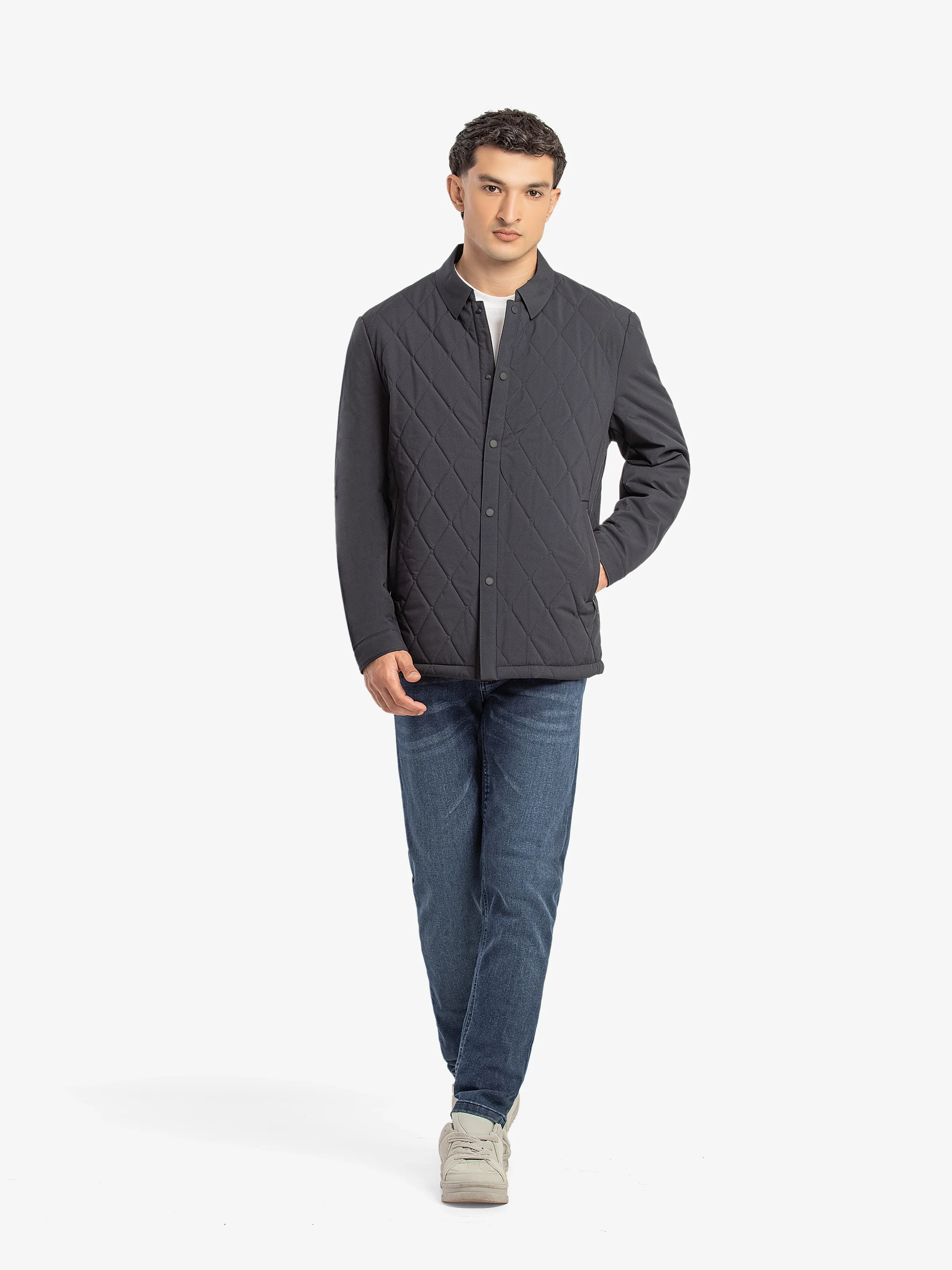 Men's Navy Shacket - EMTJS5-002 - Image 2