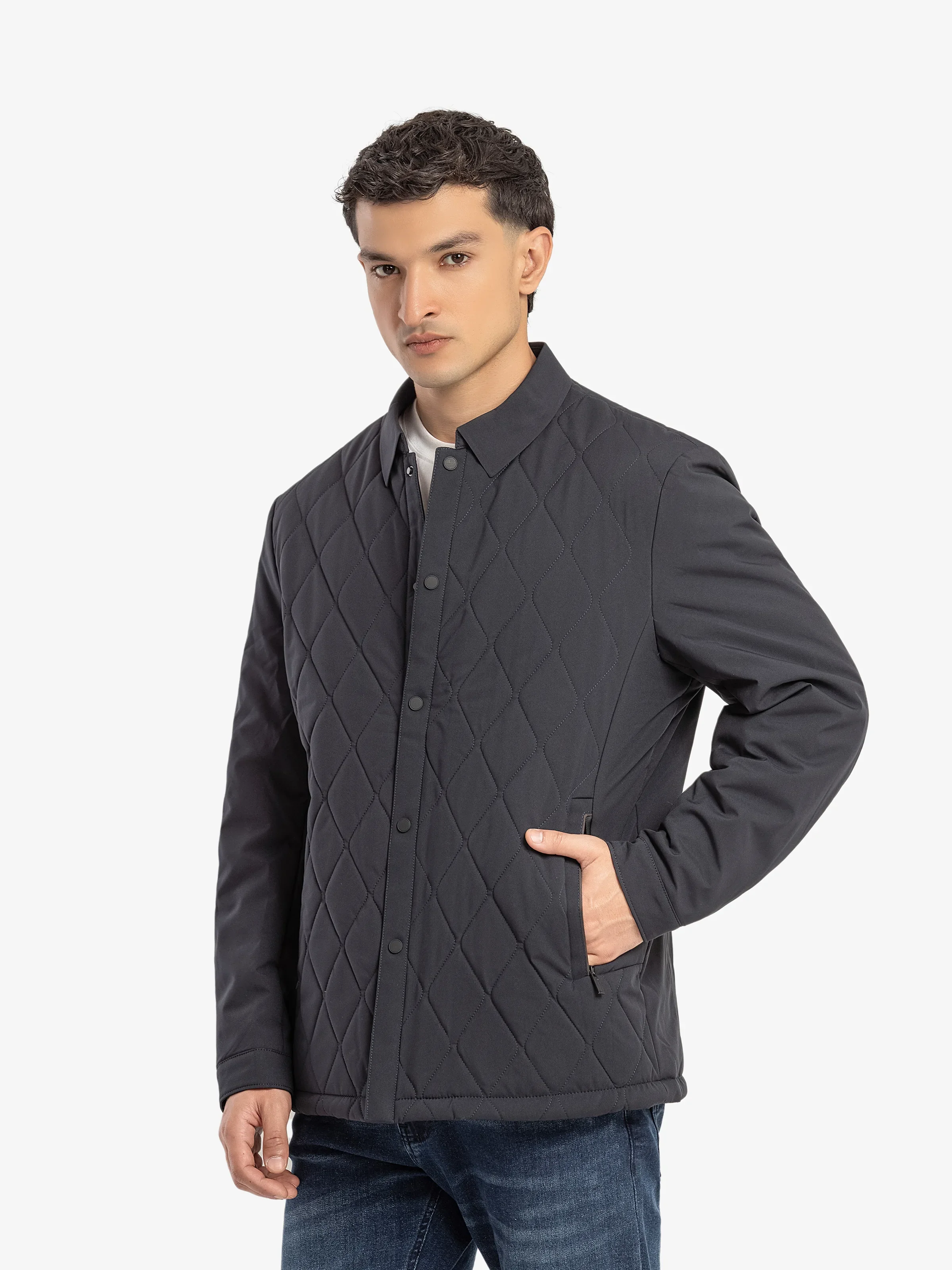 Men's Navy Shacket - EMTJS5-002 - Image 4