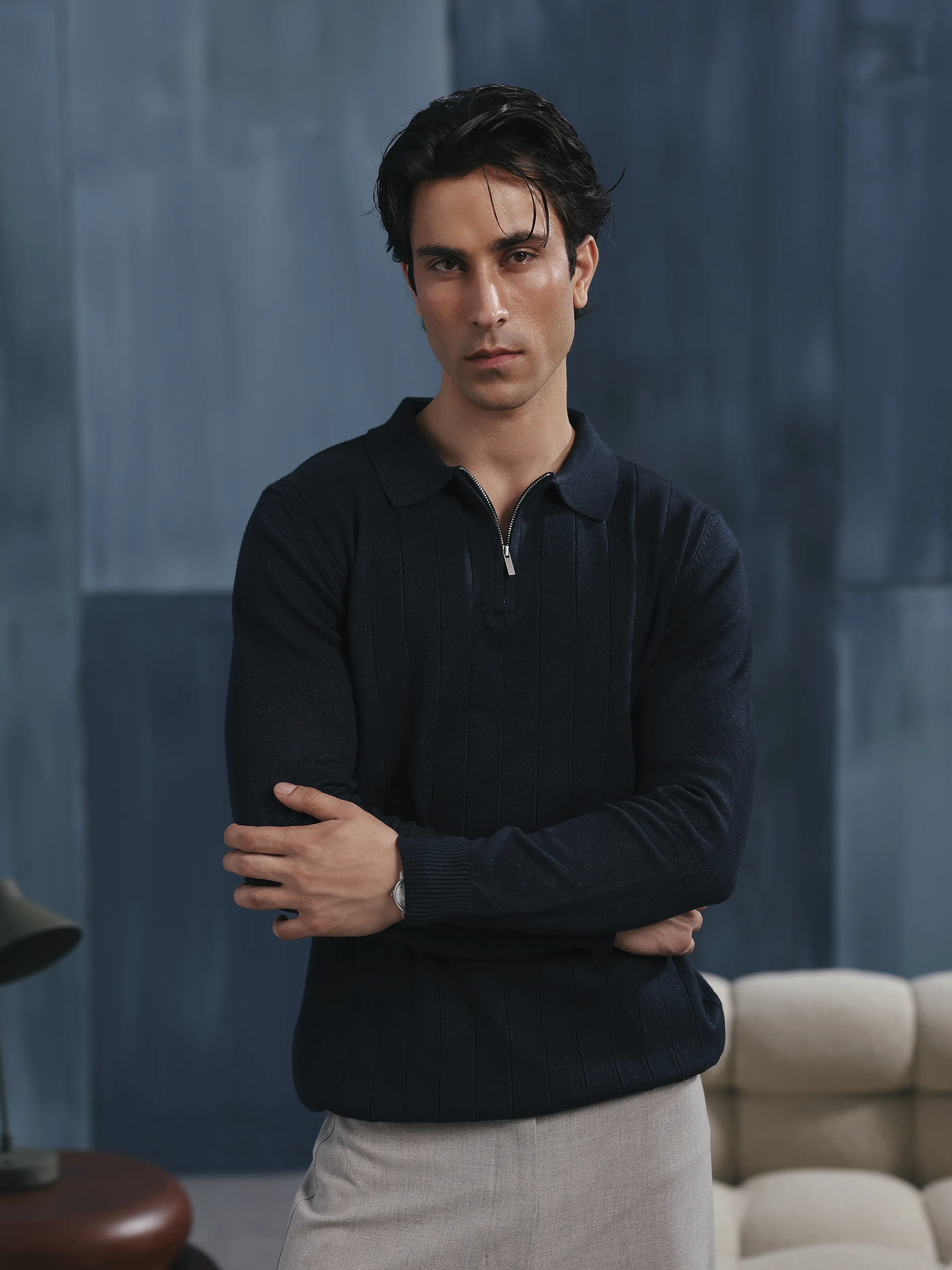 Men's Navy Sweater - EMTSWT5-028