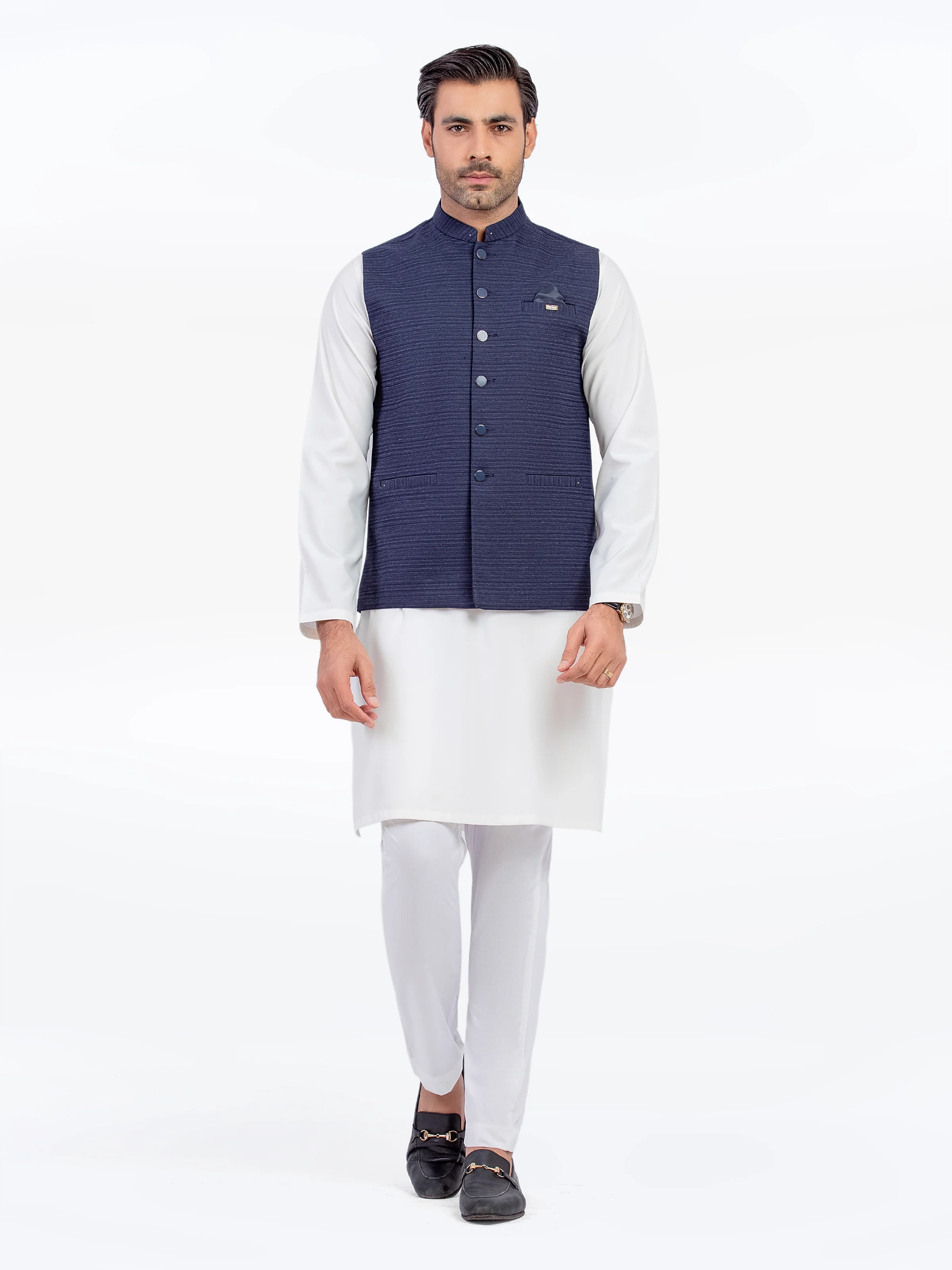 Men's Navy Waist Coat - EMTWC5-35958 - Image 2