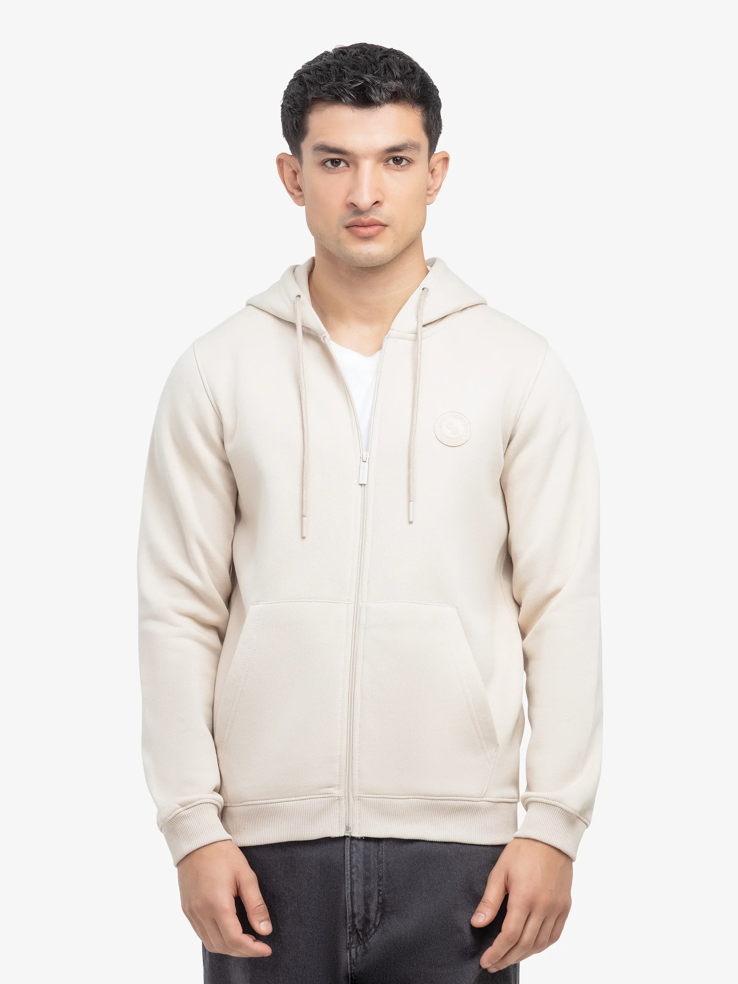 Men's Oatmeal Hoodie - EMTH24-010 - Image 2