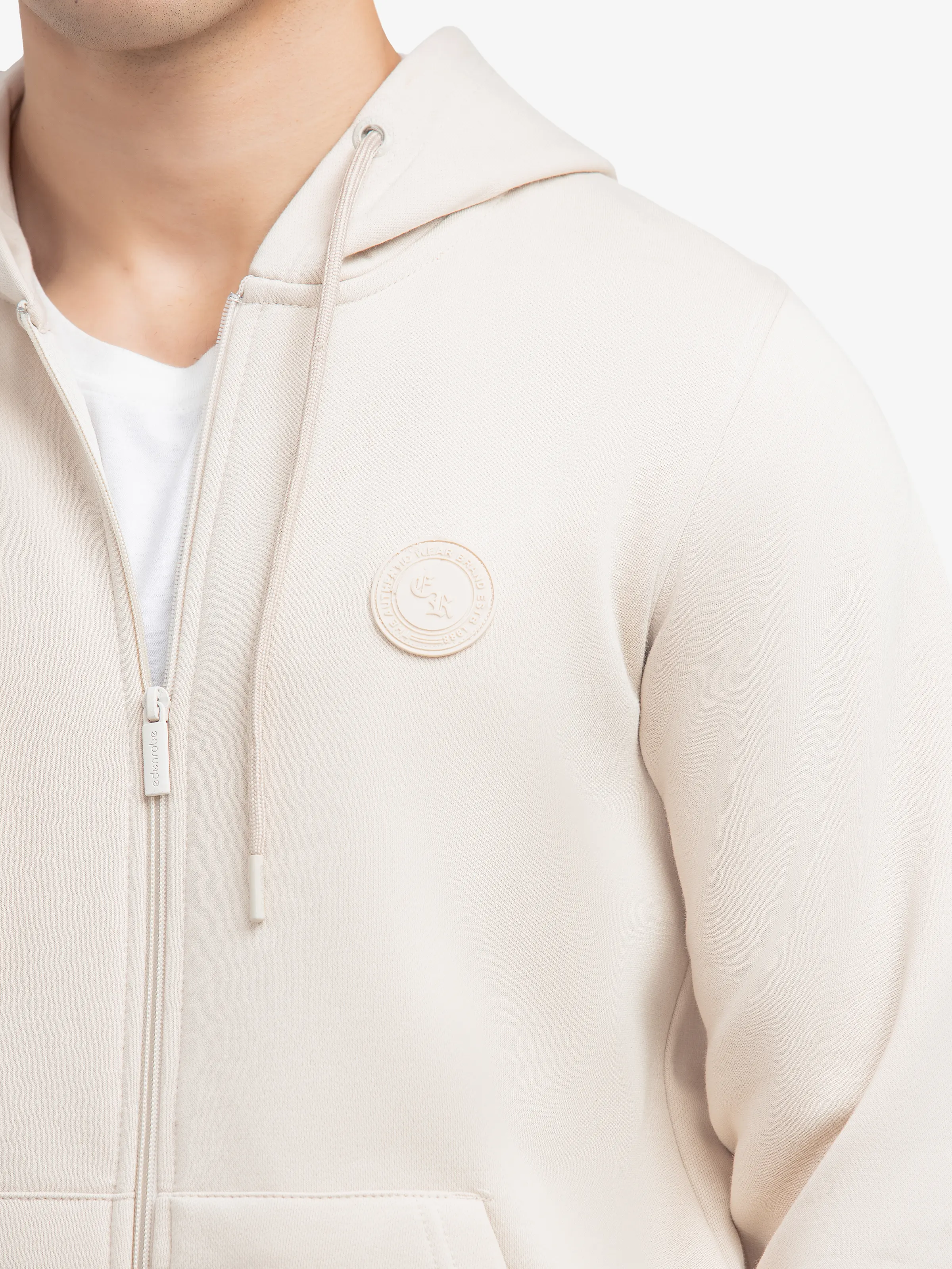 Men's Oatmeal Hoodie - EMTH24-010 - Image 3