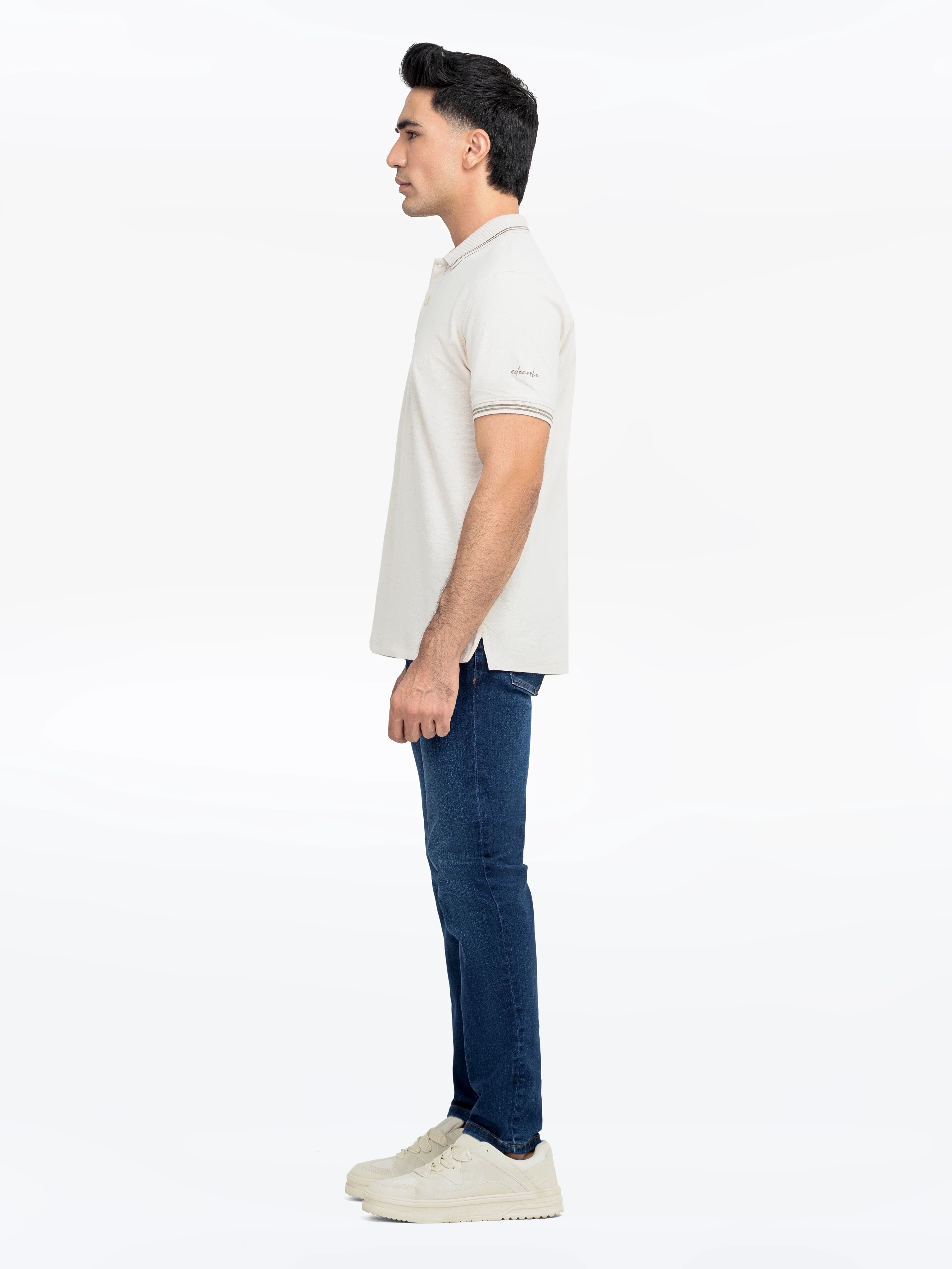 Men's Oatmeal Polo Shirt - EMTPS24-018 - Image 4