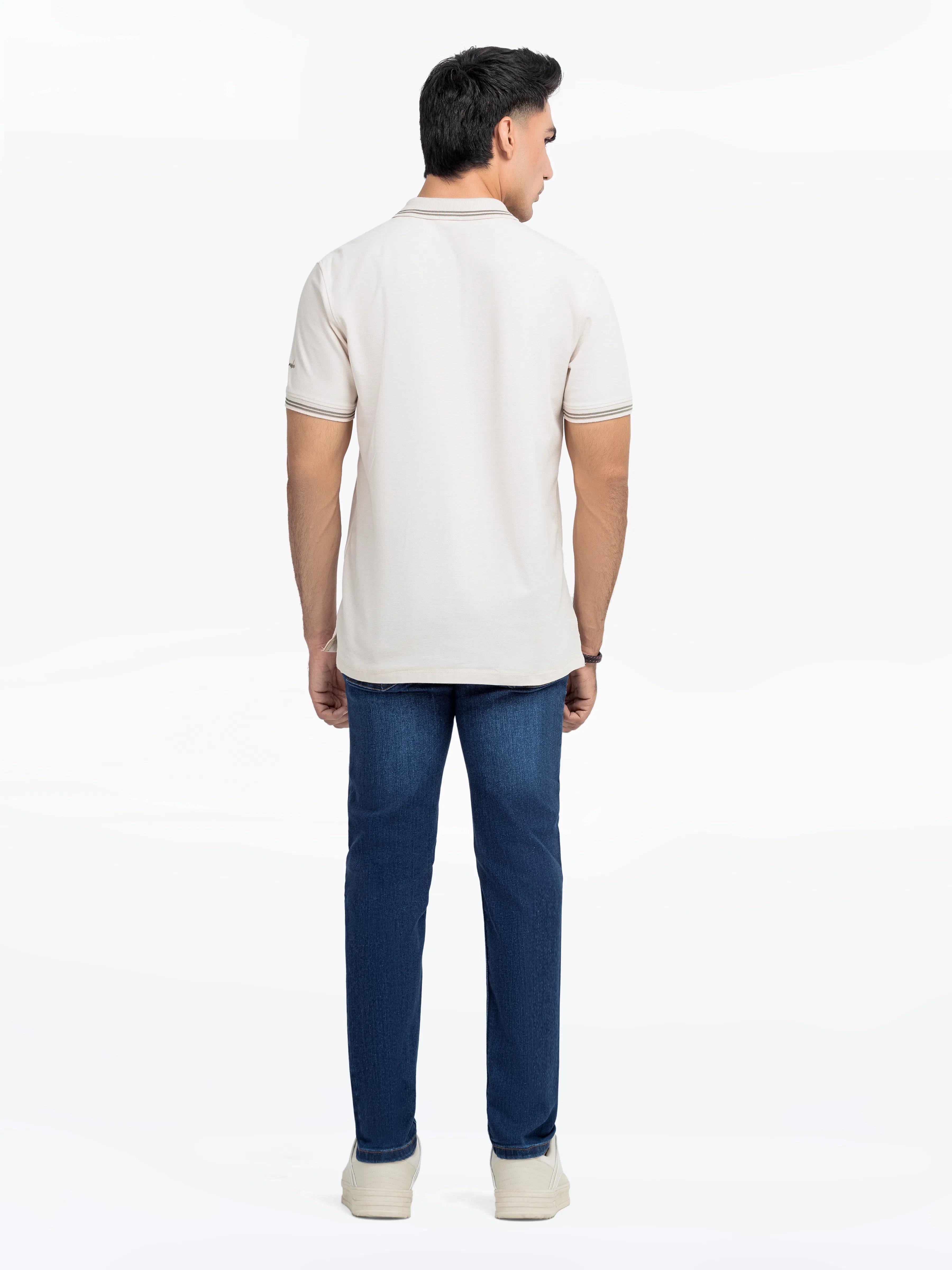 Men's Oatmeal Polo Shirt - EMTPS24-018 - Image 5