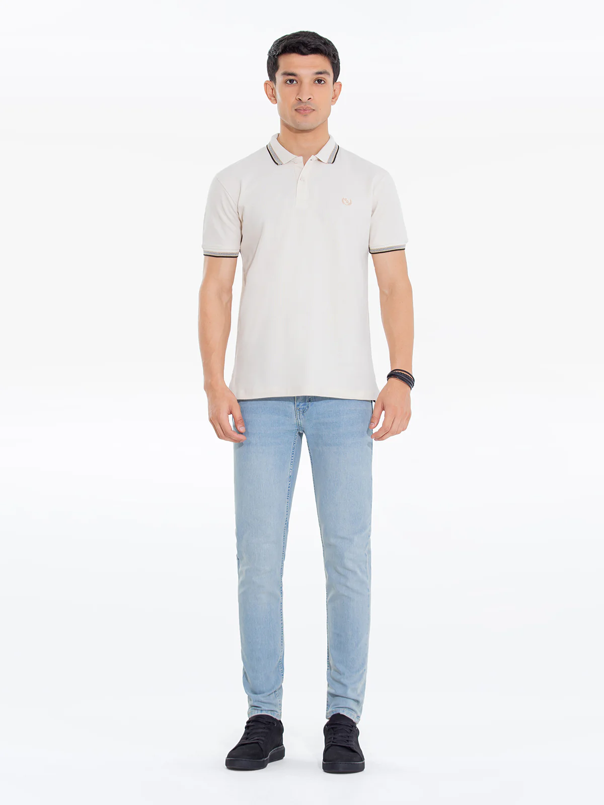 Men's Oatmeal Polo Shirt - EMTPS24-030 - Image 2