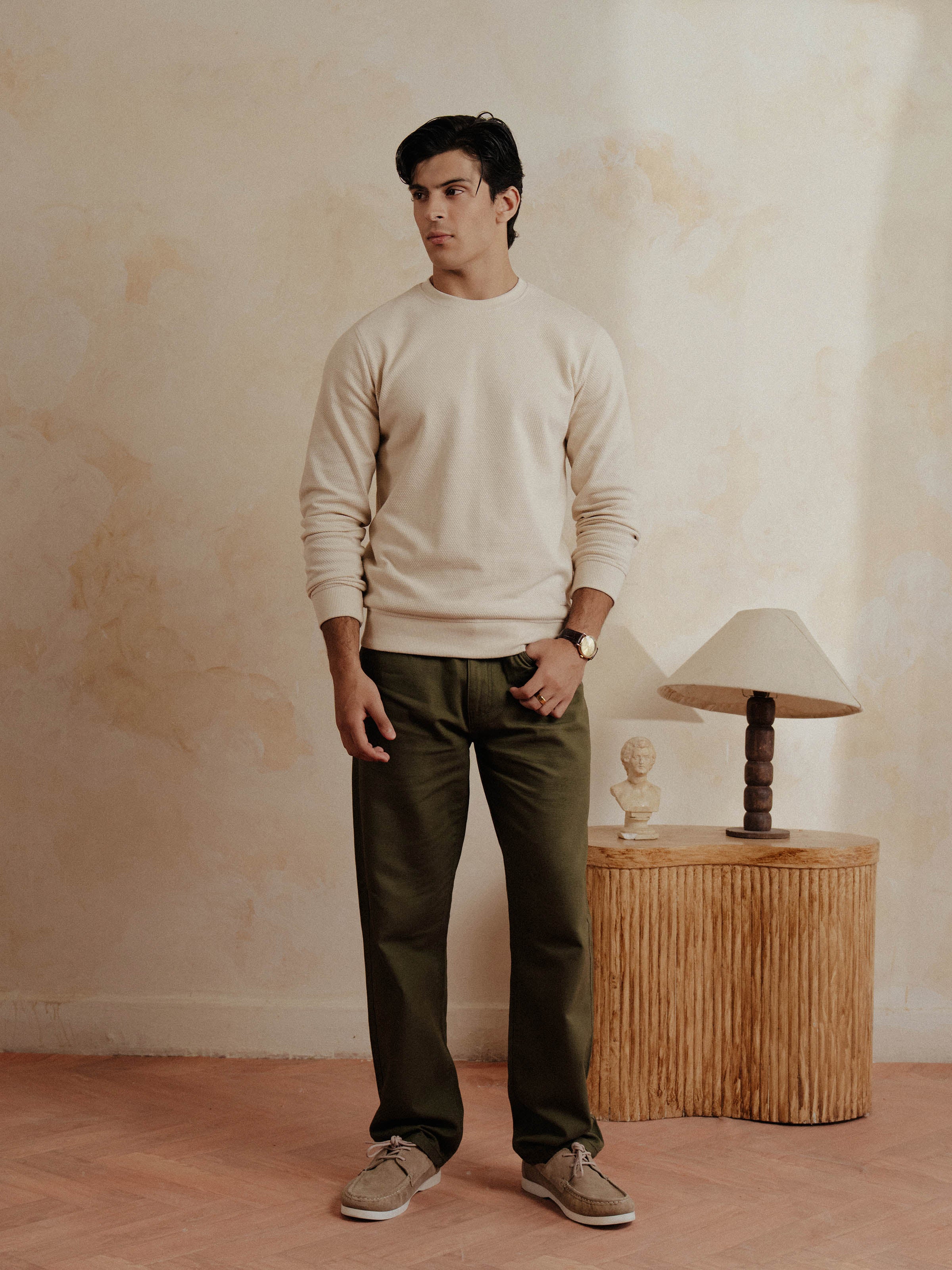Men's Oatmeal Sweatshirt - EMTSS5-009 - Image 3