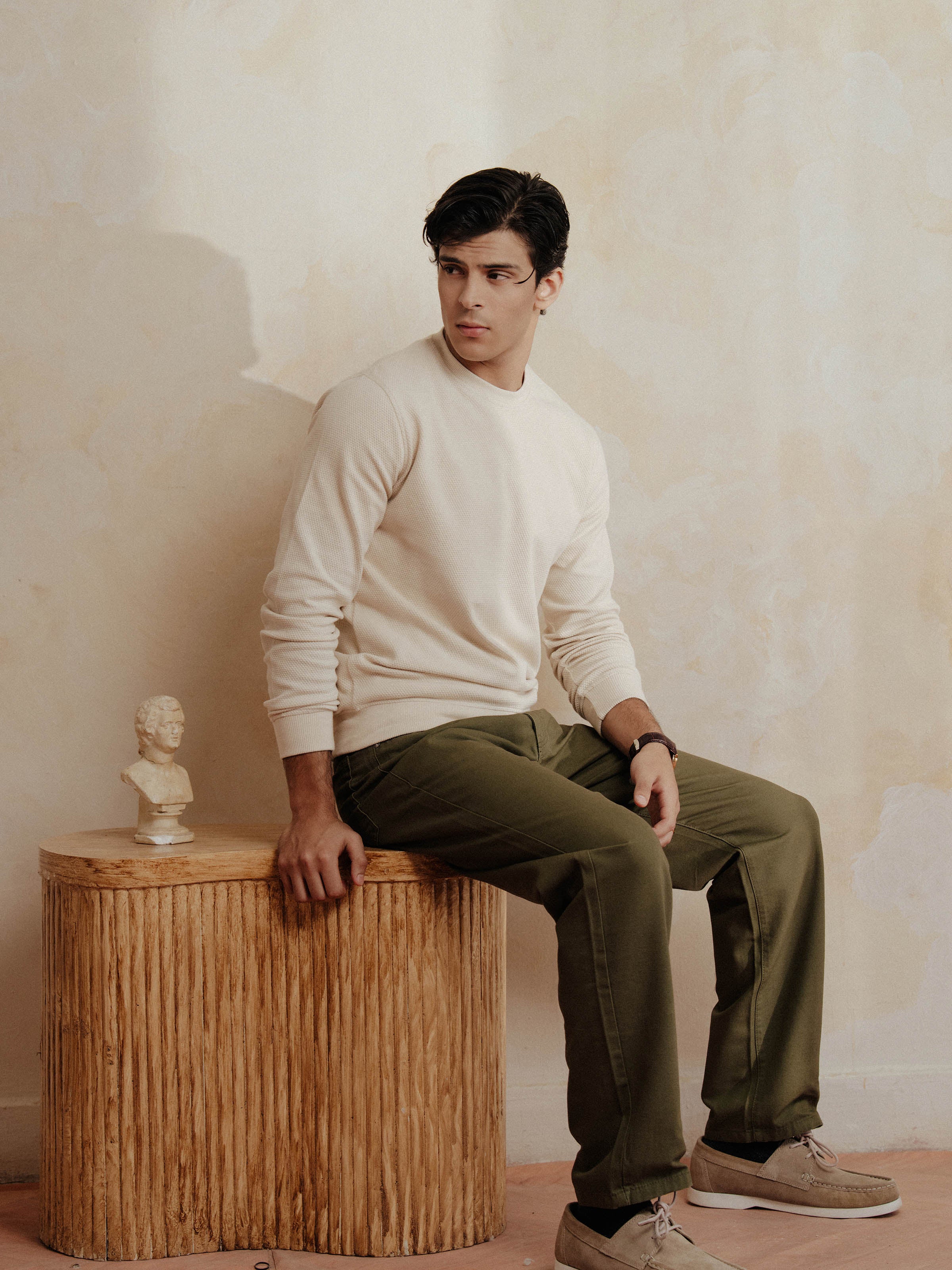 Men's Oatmeal Sweatshirt - EMTSS5-009 - Image 4