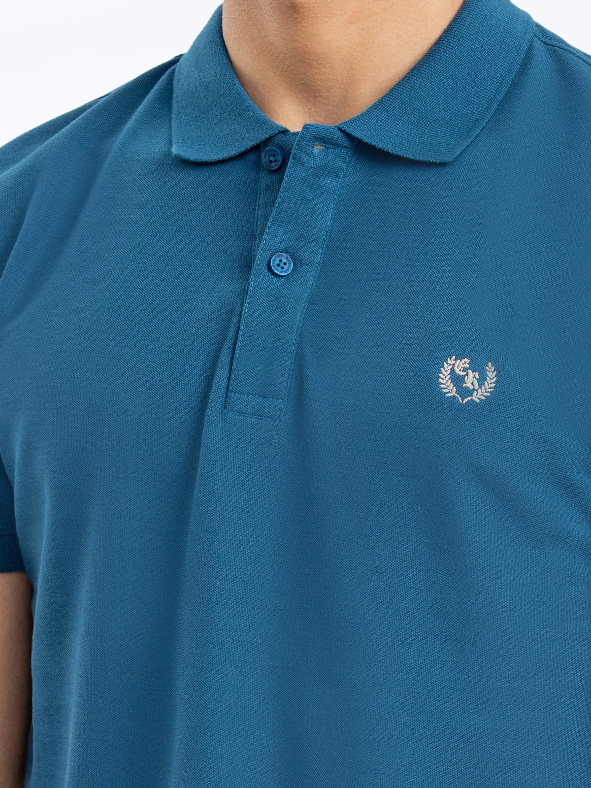 Men's Ocean Blue Polo Shirt - EMTPS24-038 - Image 3