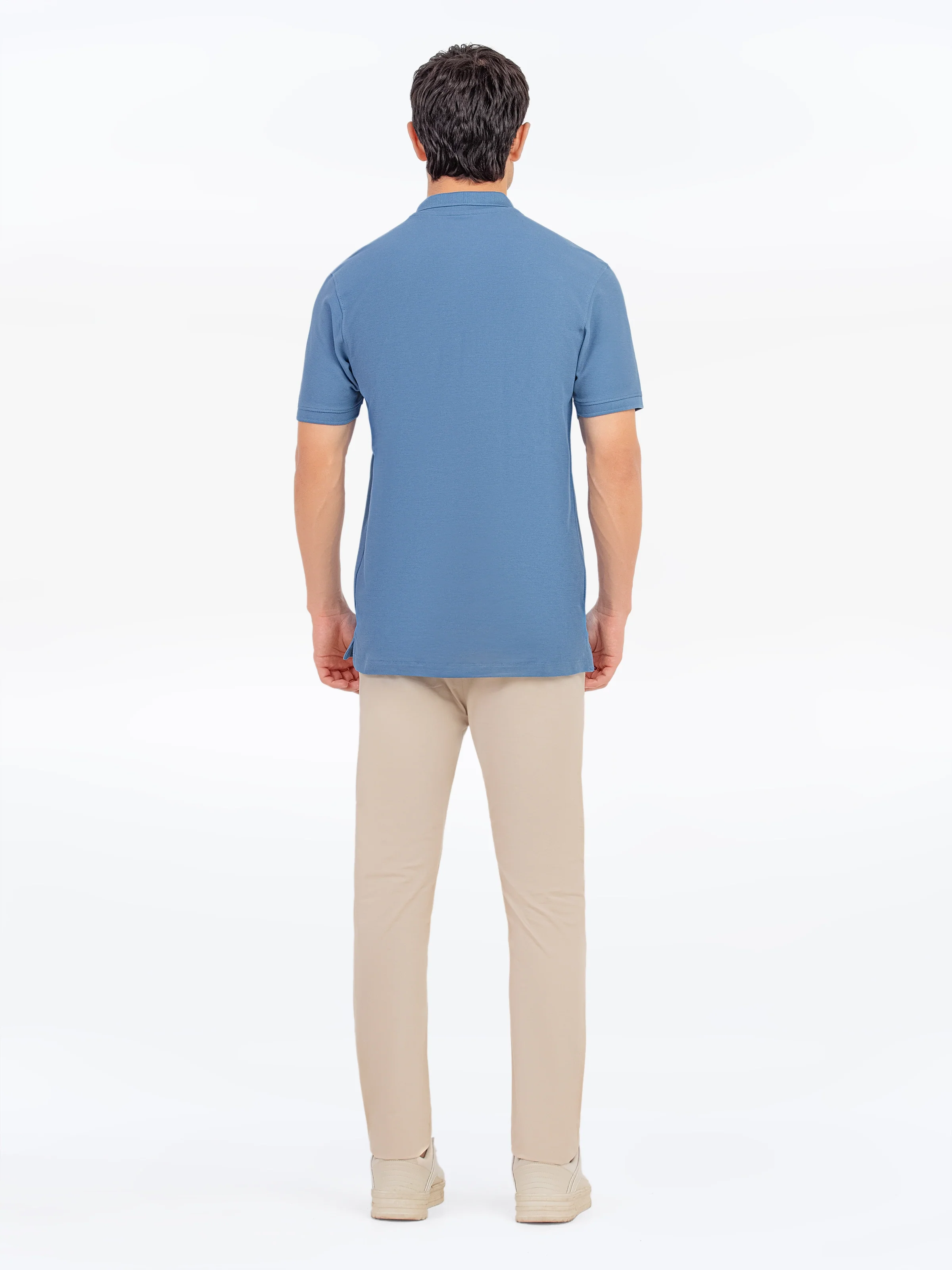 Men's Ocean Blue Polo Shirt - EMTPS5-055 - Image 5