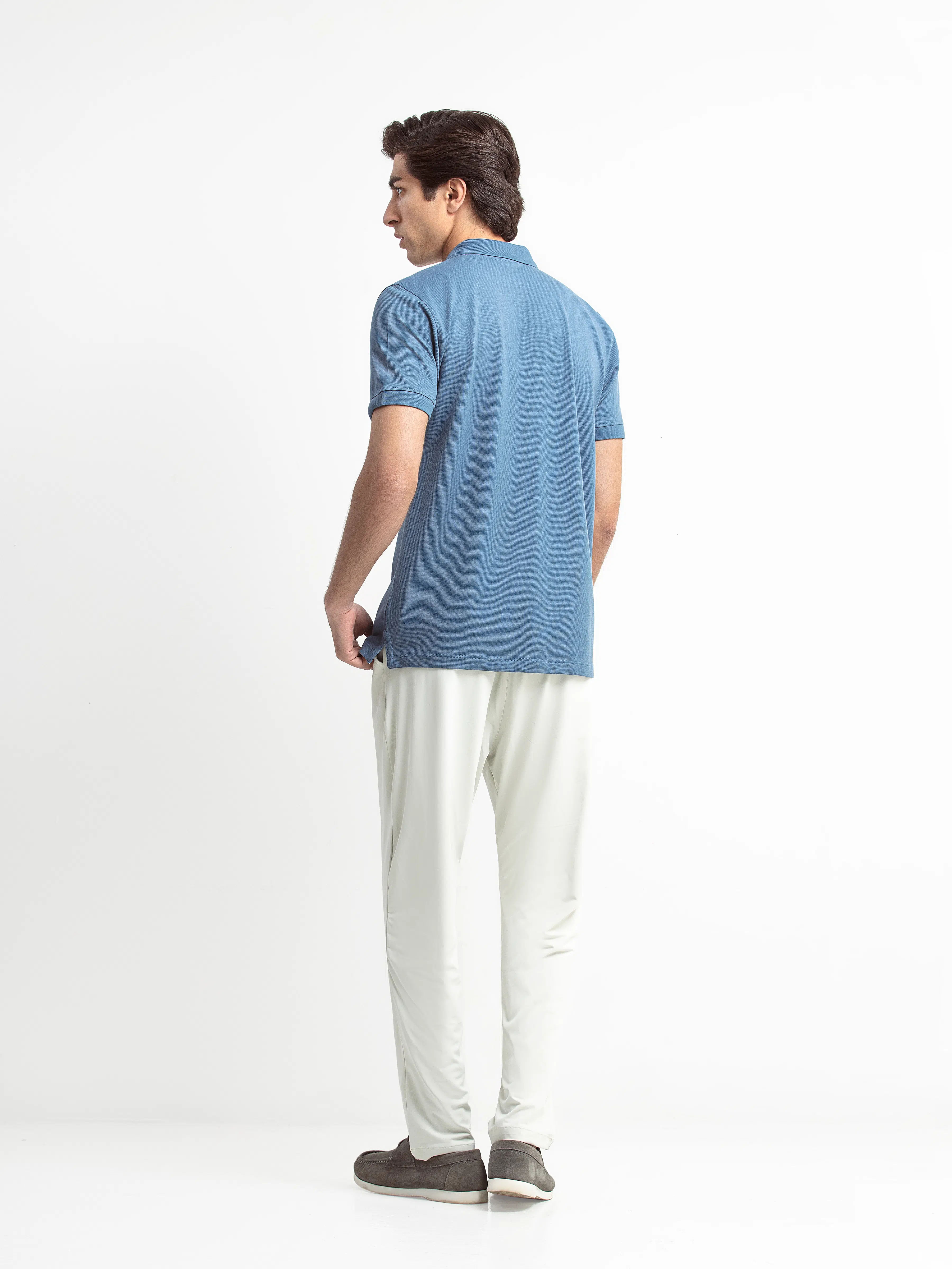 Men's Ocean Blue Polo Shirt - EMTPS6-010 - Image 4