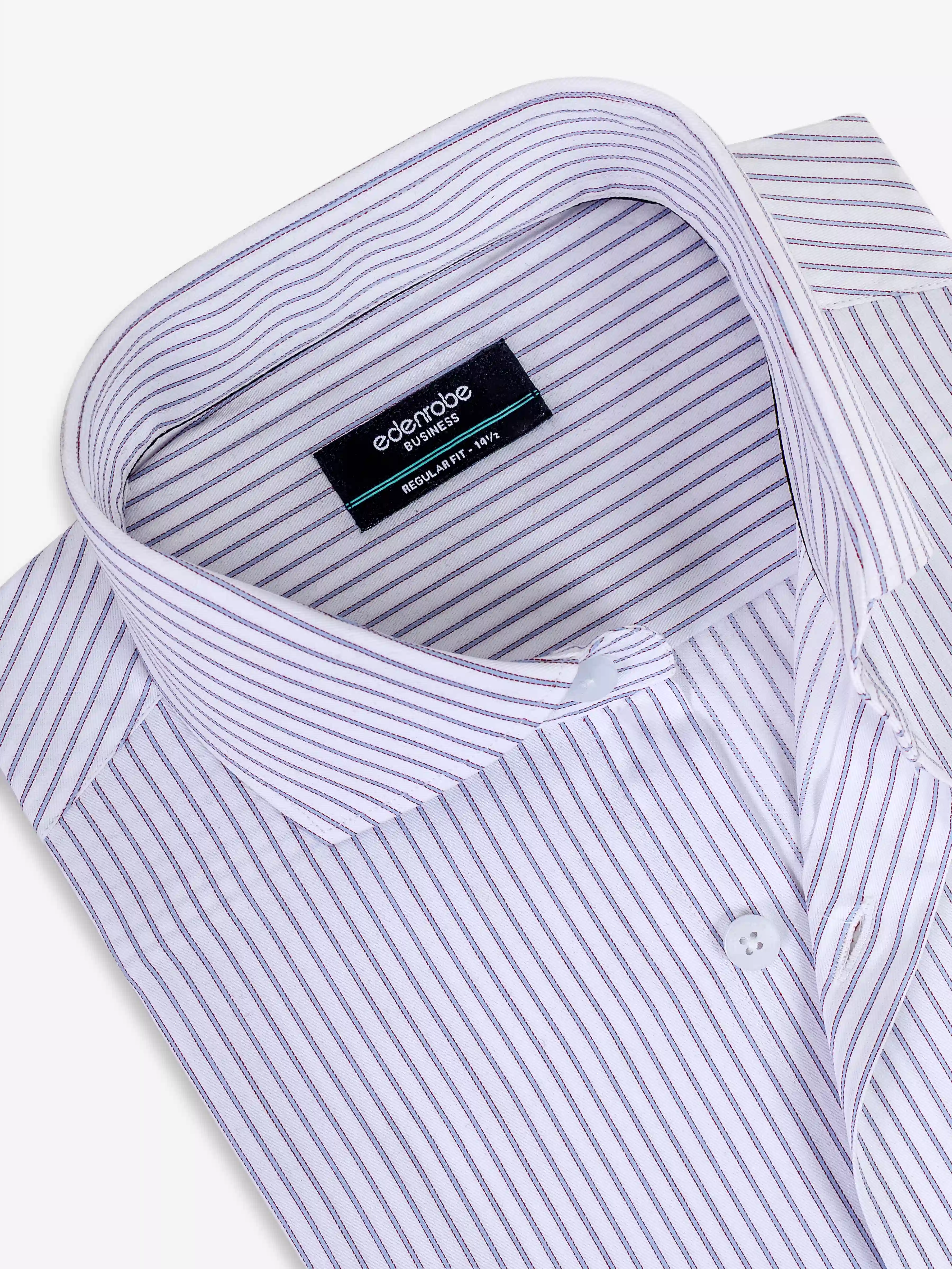 Men's Off White & Blue Shirt - EMTSB6-215 - Image 2