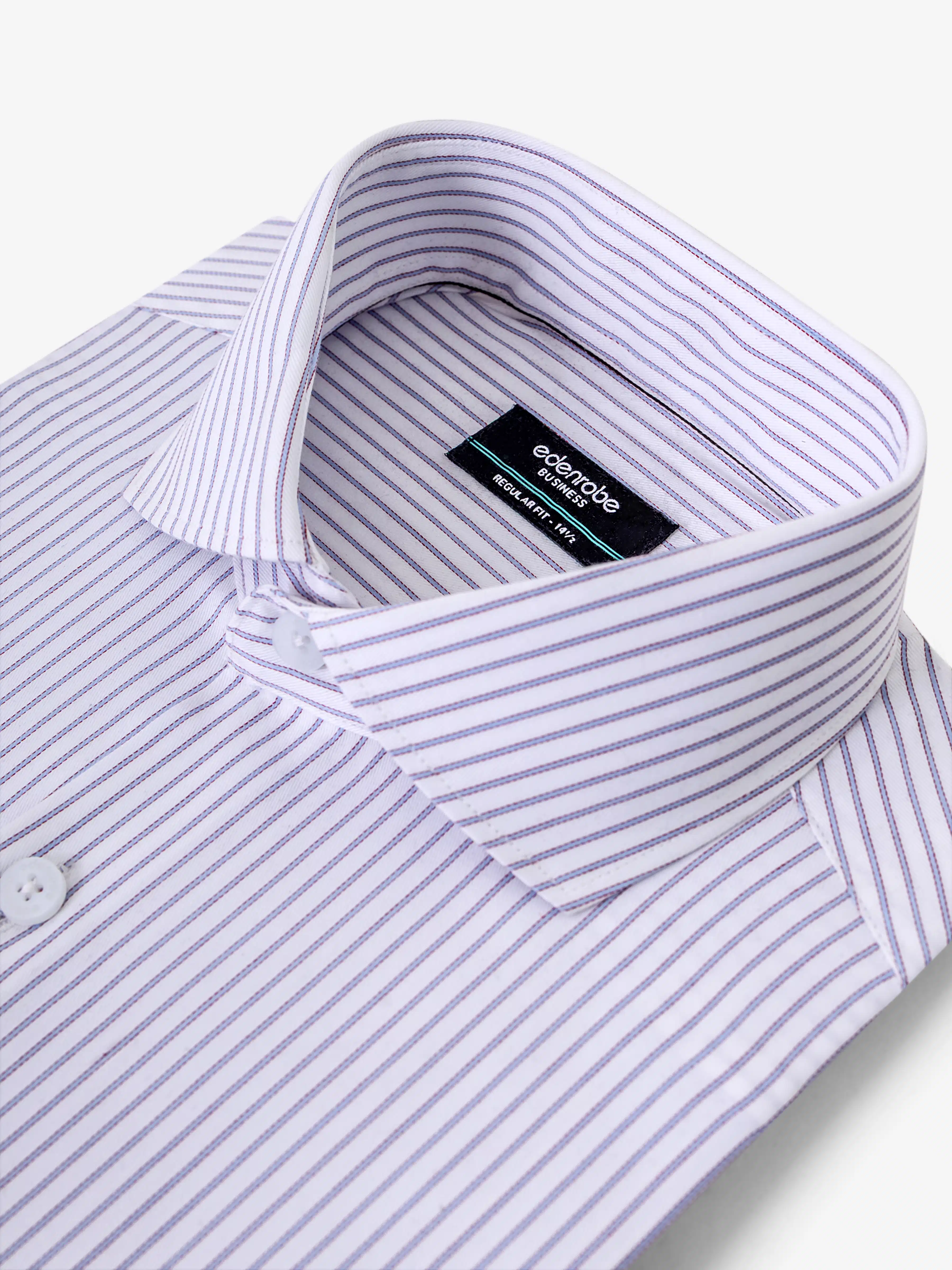 Men's Off White & Blue Shirt - EMTSB6-215 - Image 3
