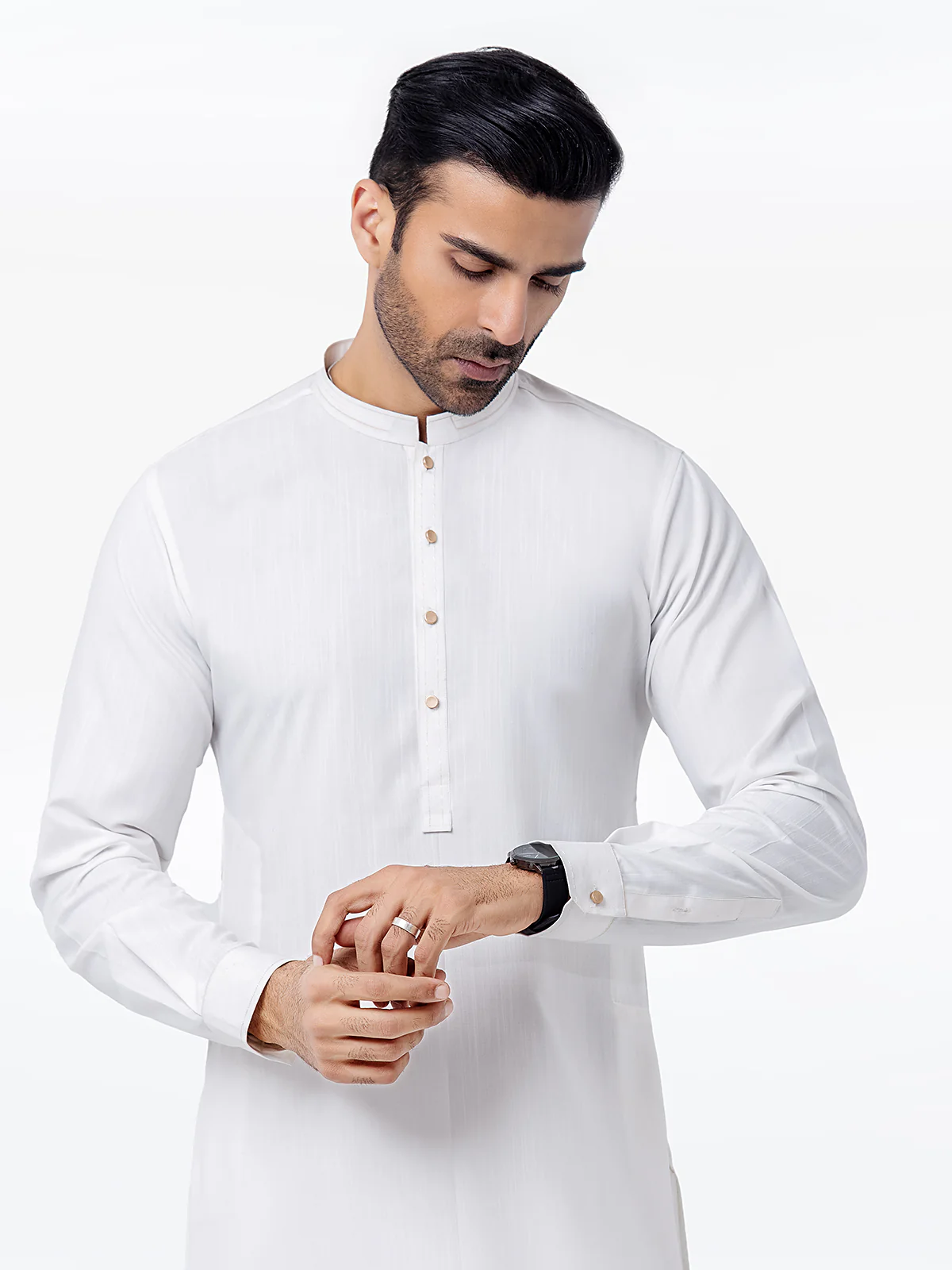 Men's Off White Kurta Pajama - EMTKPT24-007 - Image 2