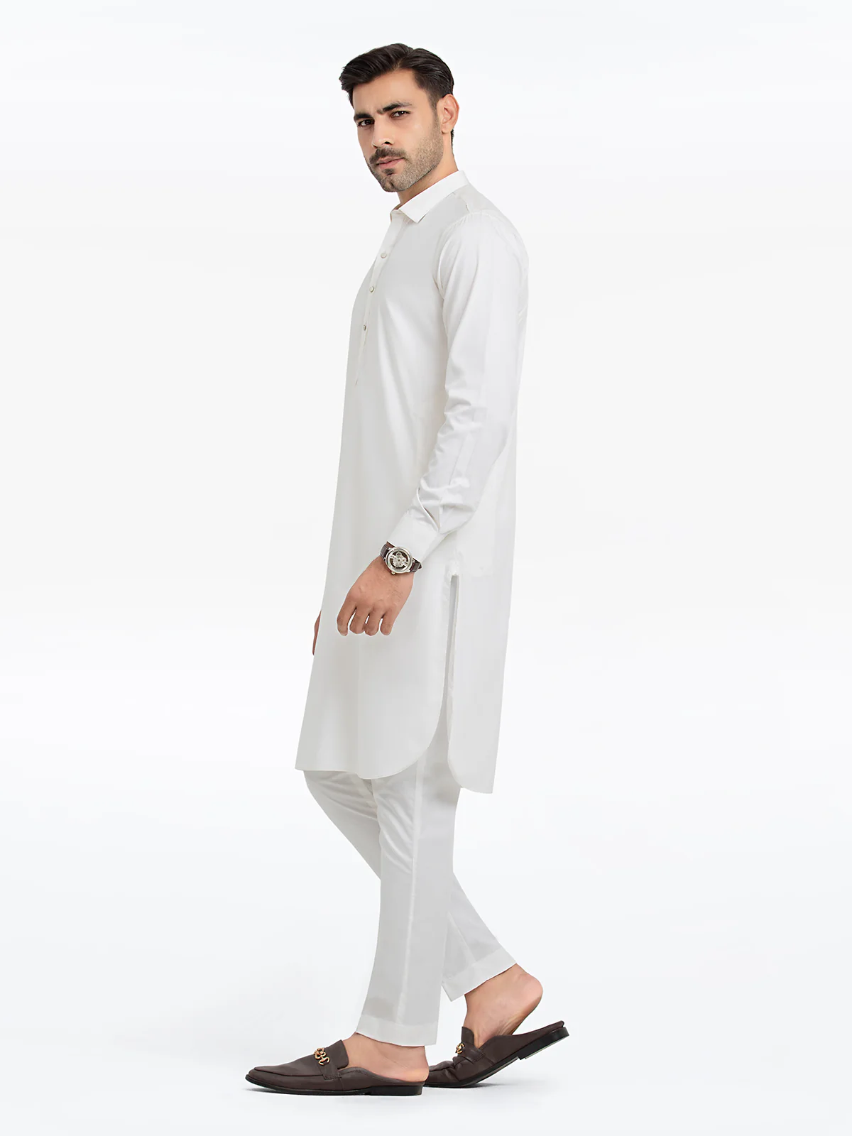Men's Off White Kurta Pajama - EMTKPT24-038 - Image 4