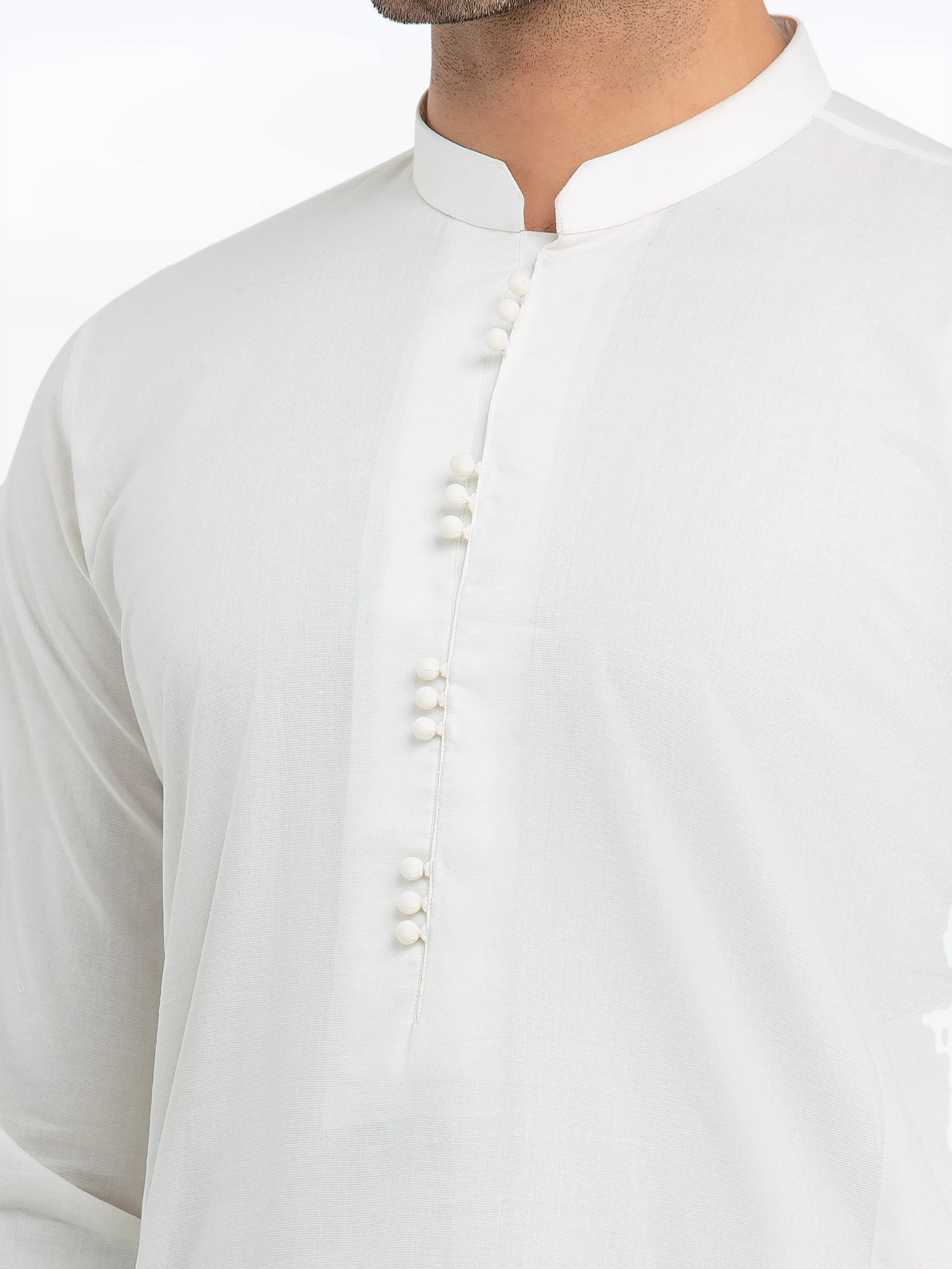 Men's Off White Kurta Pajama - EMTKPT5-063 - Image 3