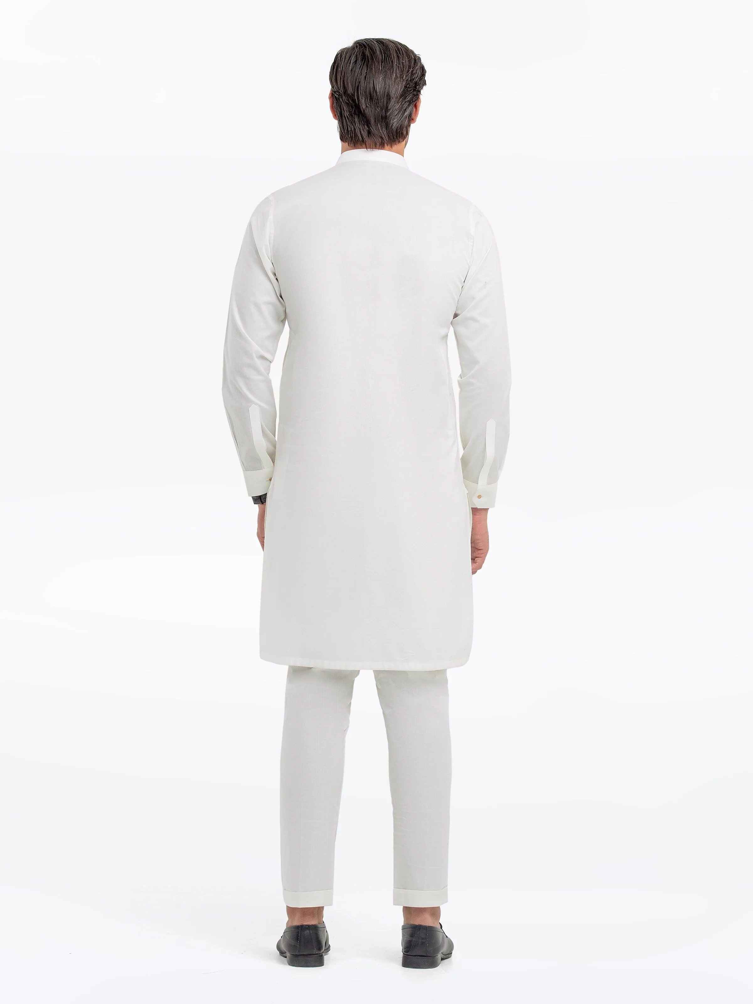 Men's Off White Kurta Pajama - EMTKPT5-063 - Image 5