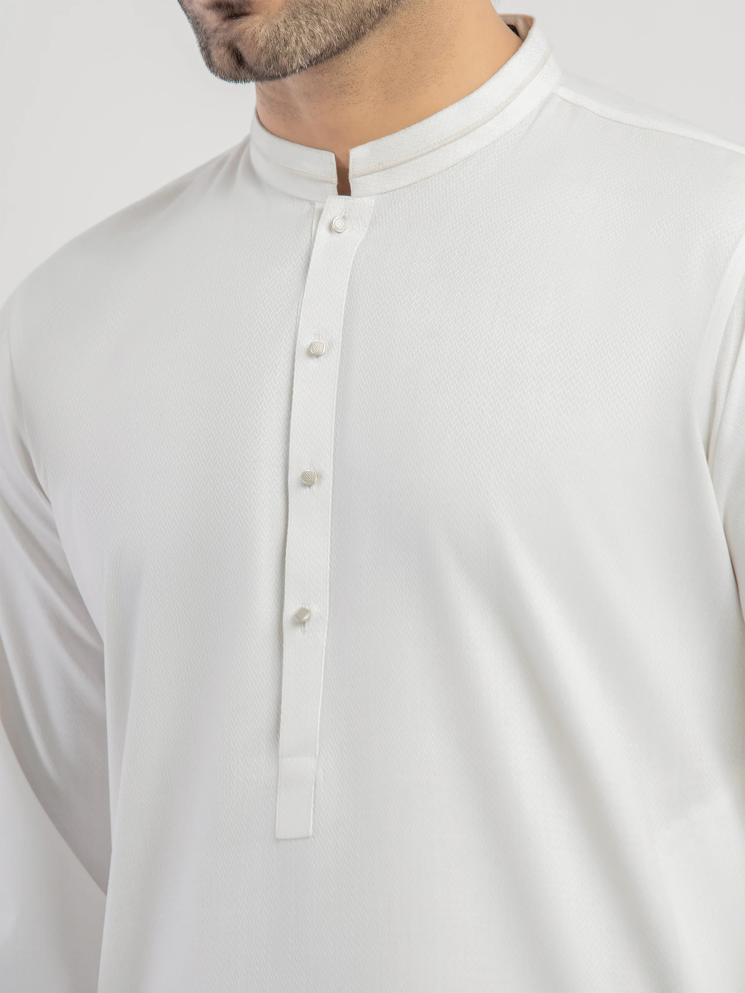Men's Off White Kurta Pajama - EMTKPT5-100 - Image 3