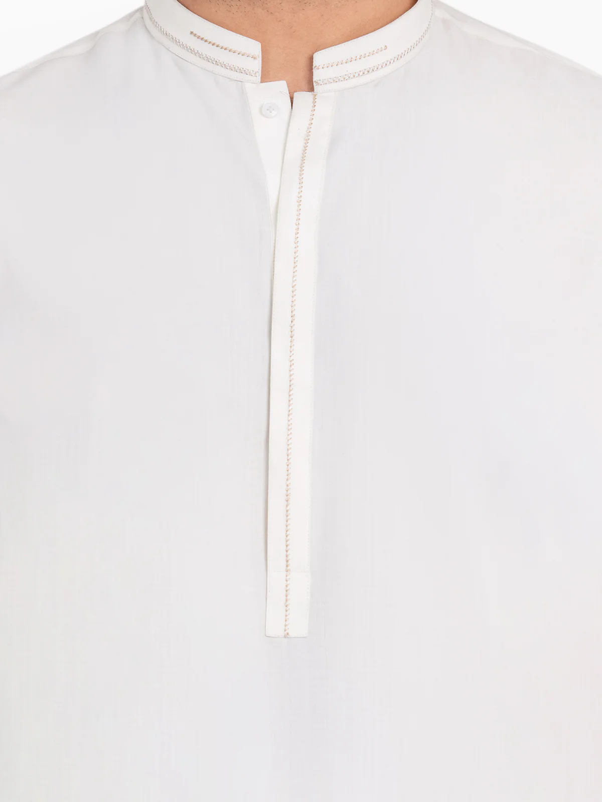 Men's Off White Shalwar Kameez - EMTKS24-41086 - Image 3