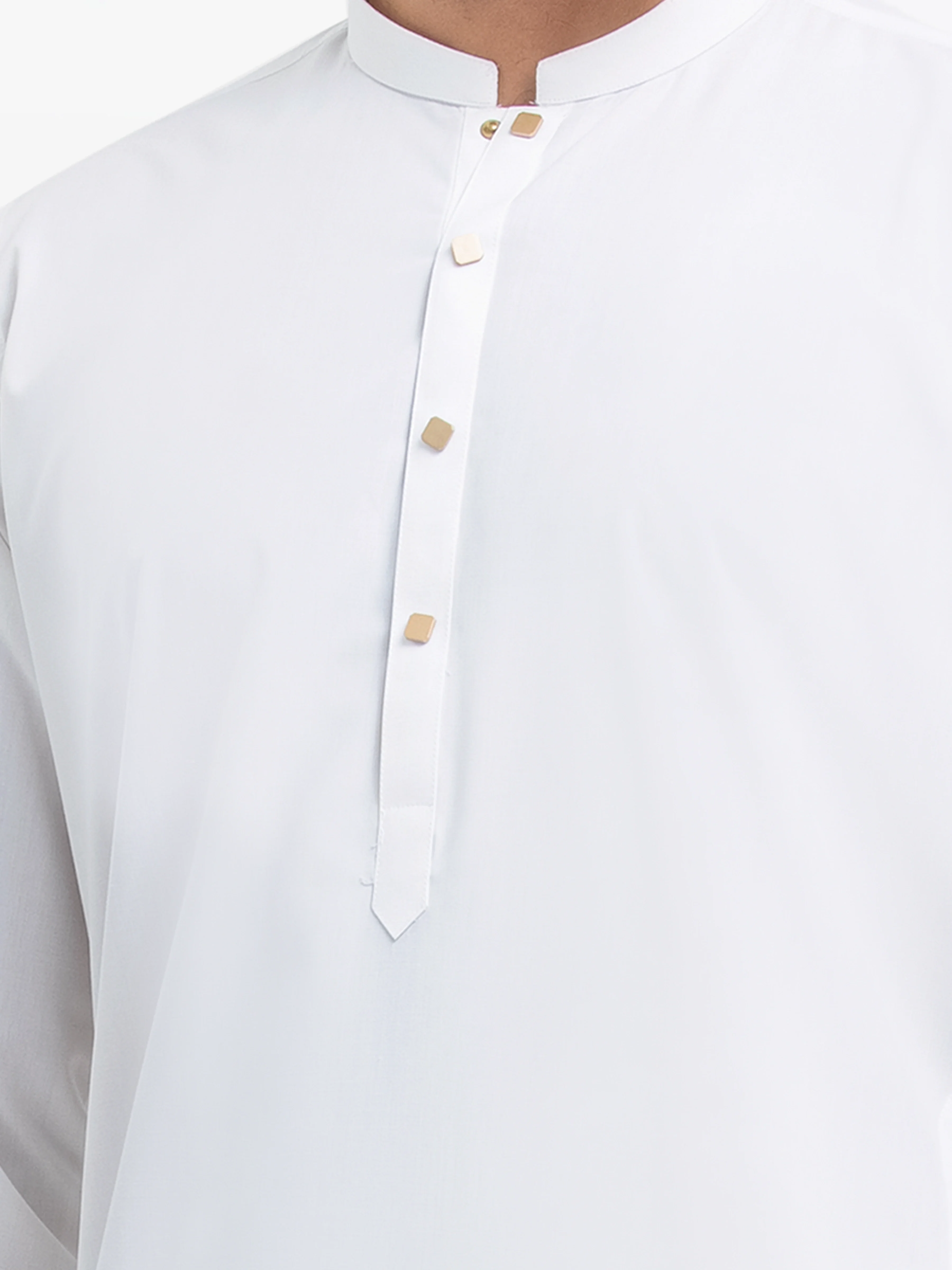 Men's Off White Shalwar Kameez - EMTKS24S-41138 - Image 3