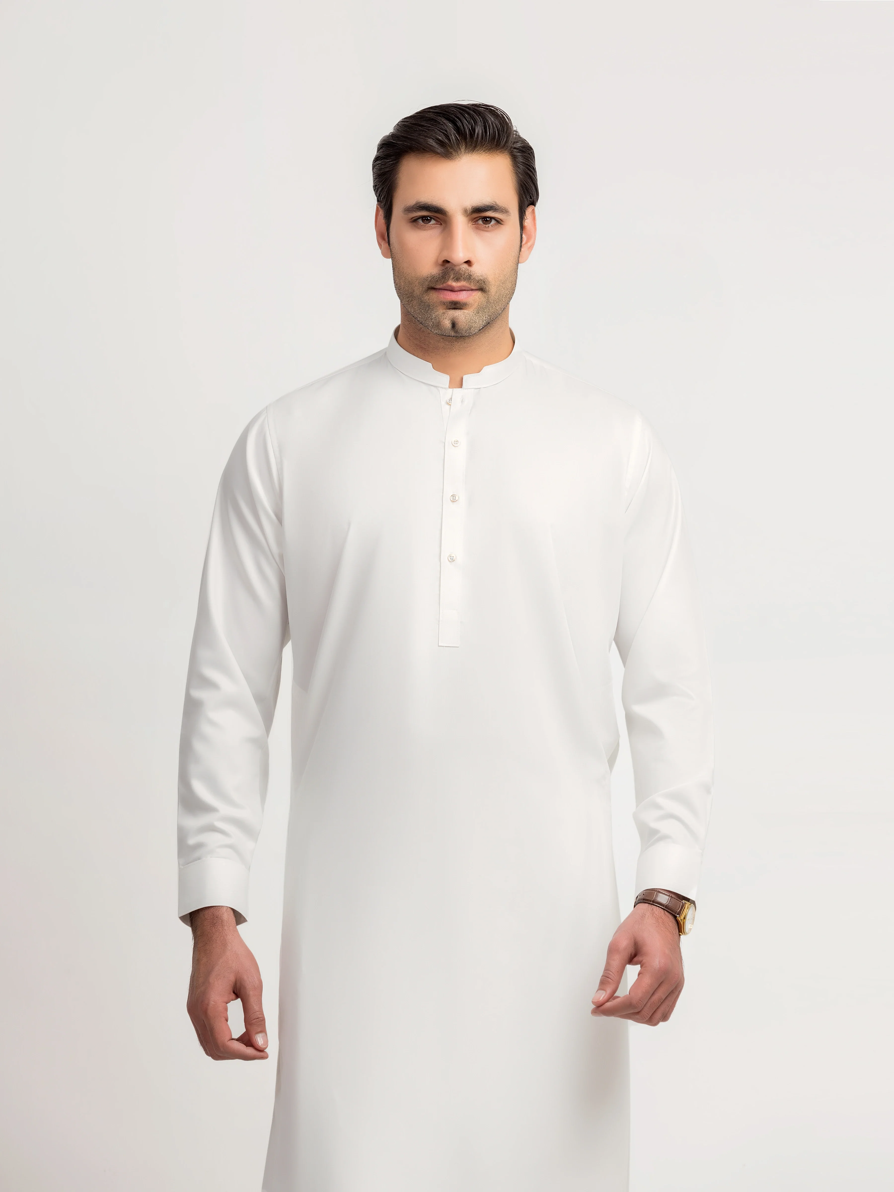 Men's Off White Shalwar Kameez - EMTKS5-41200 - Image 2