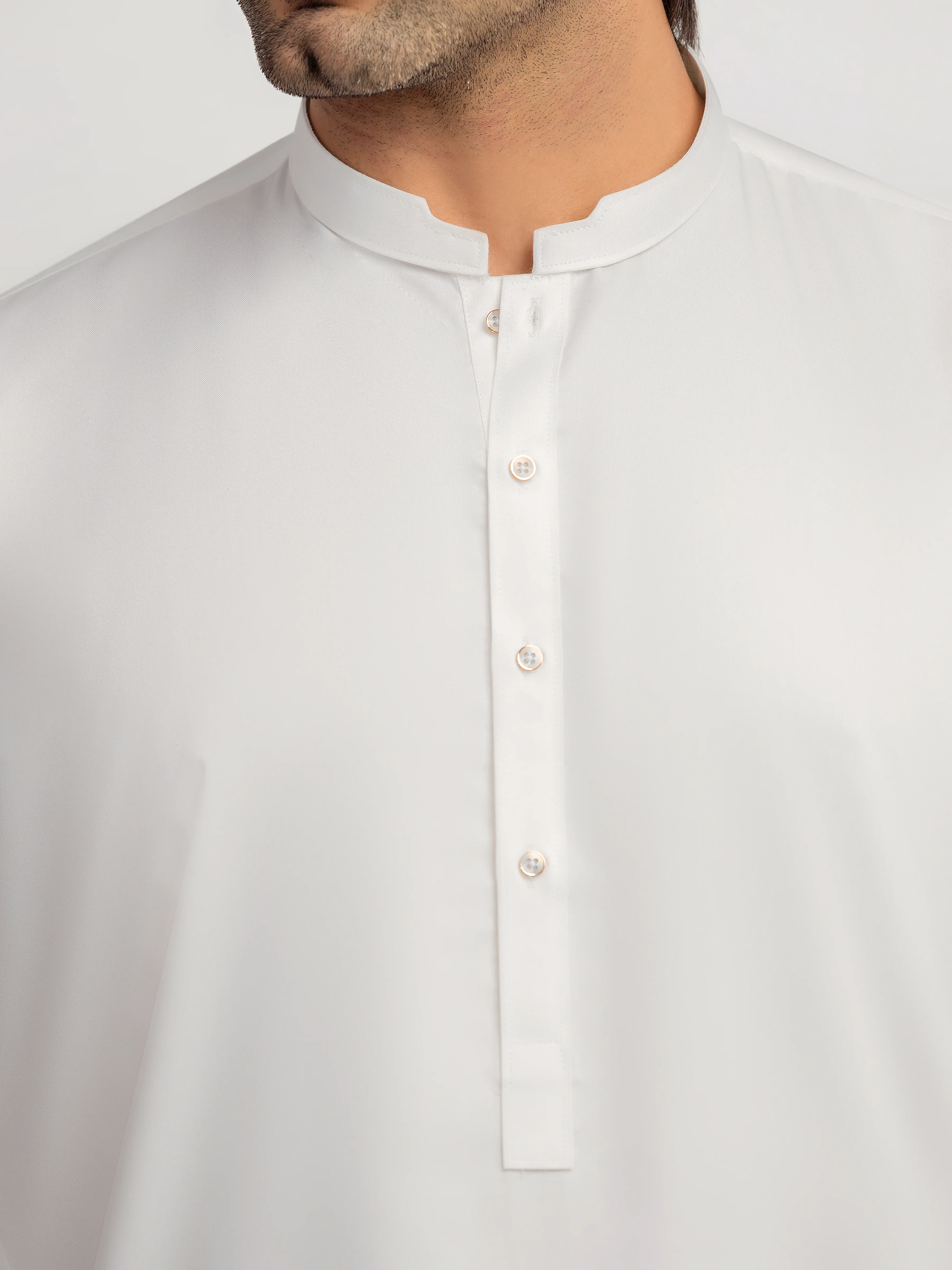 Men's Off White Shalwar Kameez - EMTKS5-41200 - Image 3