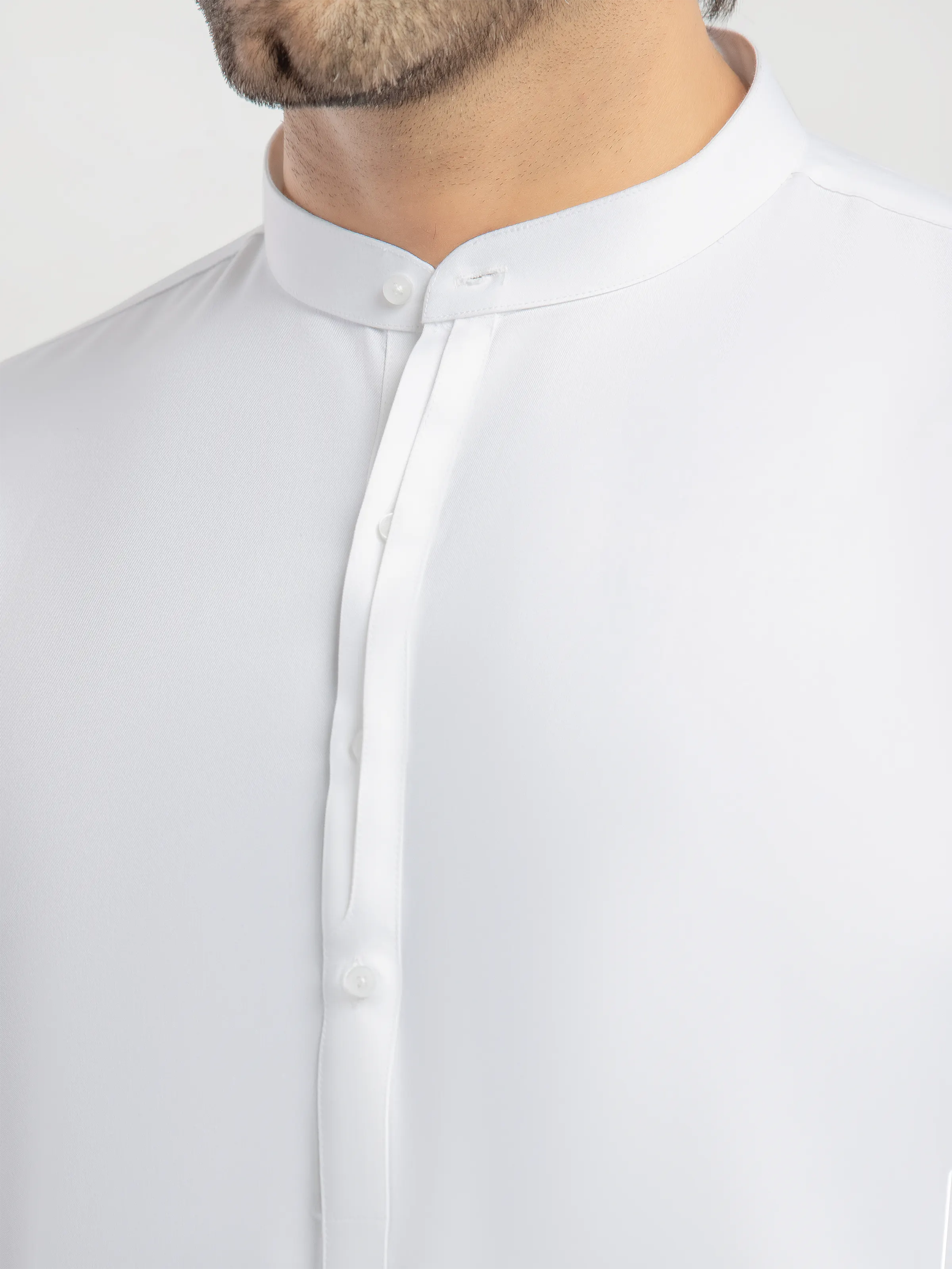 Men's Off White Shalwar Kameez - EMTKS5-41203 - Image 3