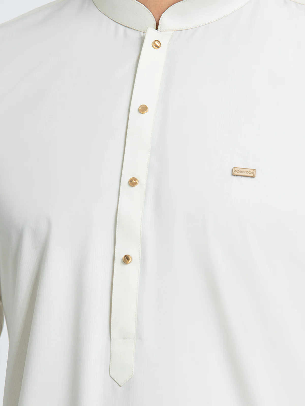 Men's Off White Shalwar Kameez - EMTKST24-99451 - Image 4