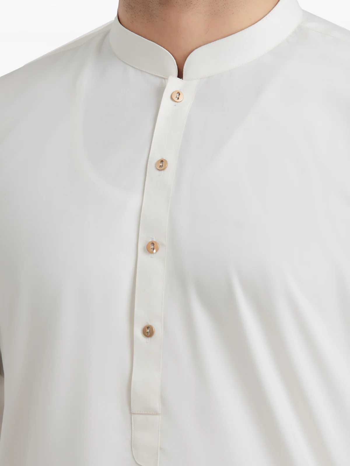 Men's Off White Shalwar Kameez - EMTKST24S-99473 - Image 3
