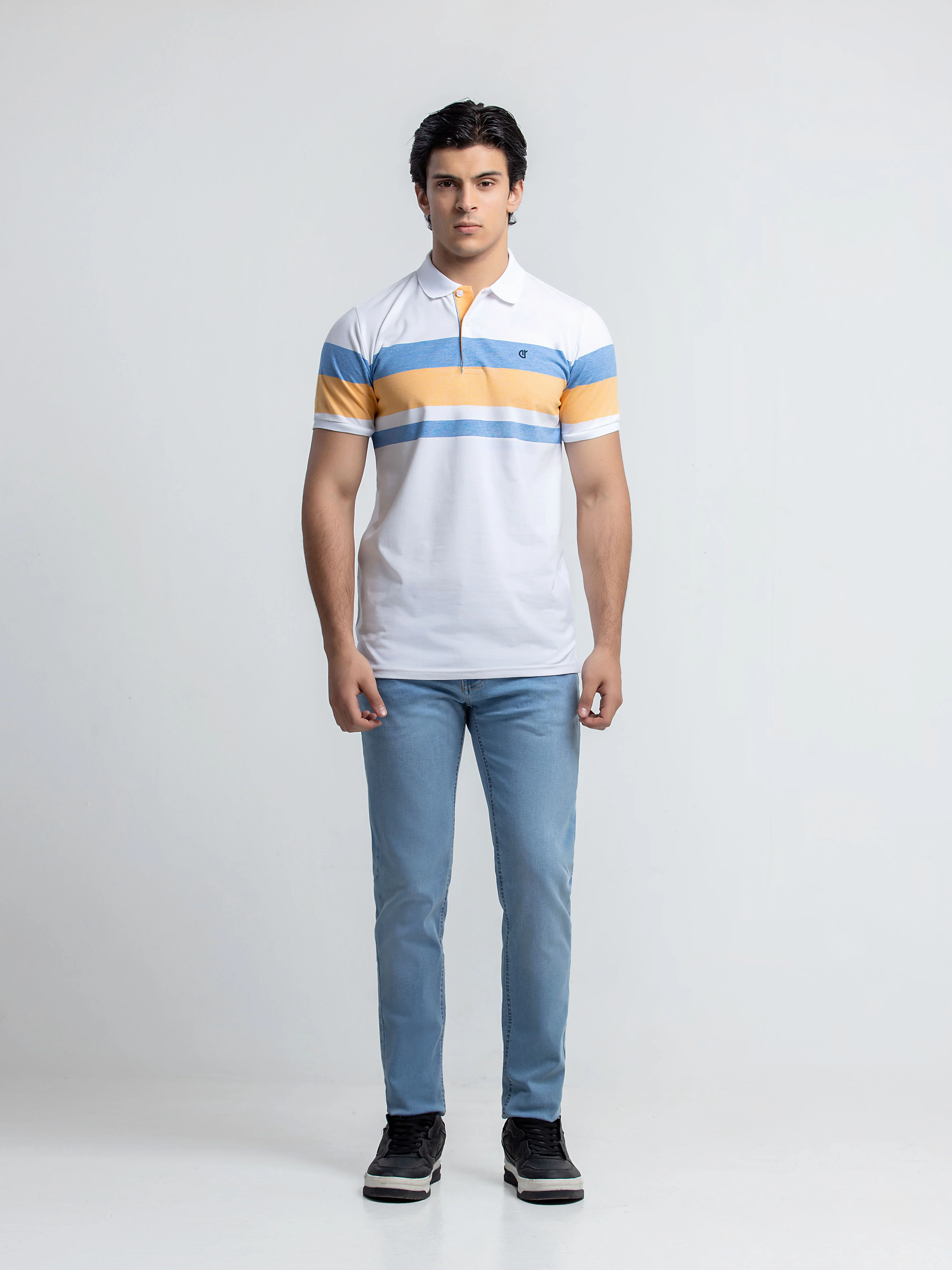Men's Off White Polo Shirt - EMTPS6-055 - Image 2