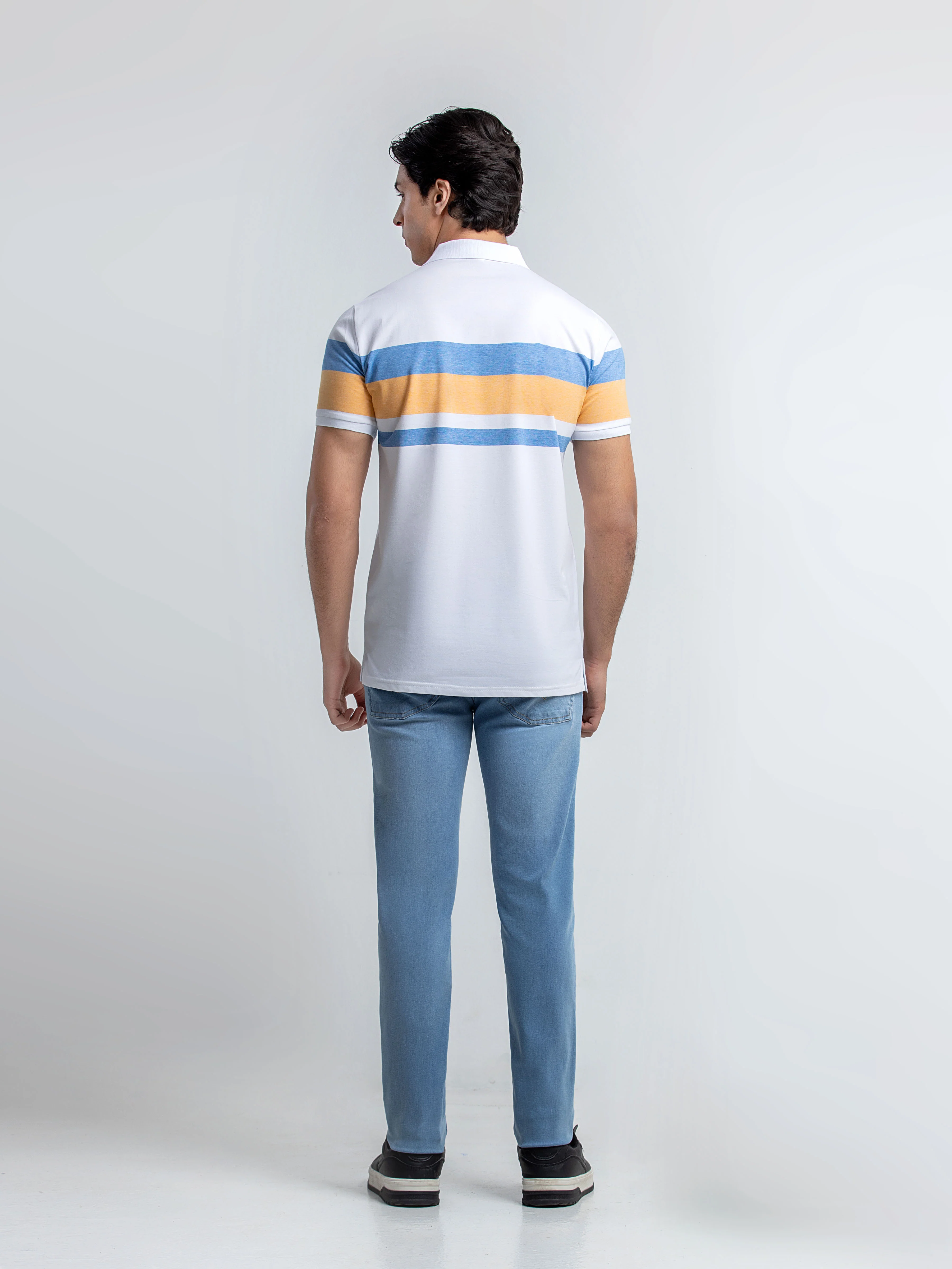 Men's Off White Polo Shirt - EMTPS6-055 - Image 4