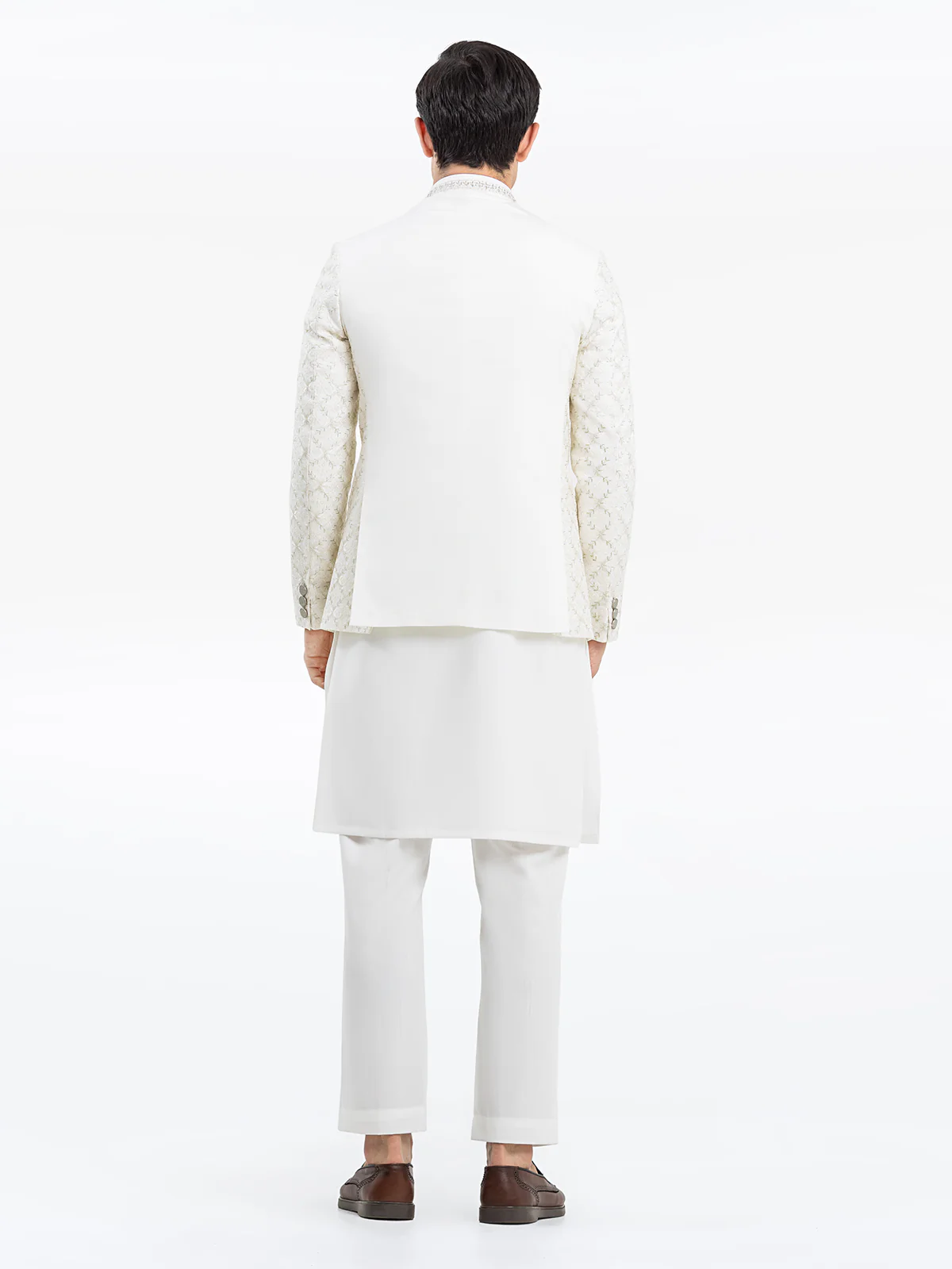 Men's Off White Prince Coat - EMTPC22-012 - Image 6