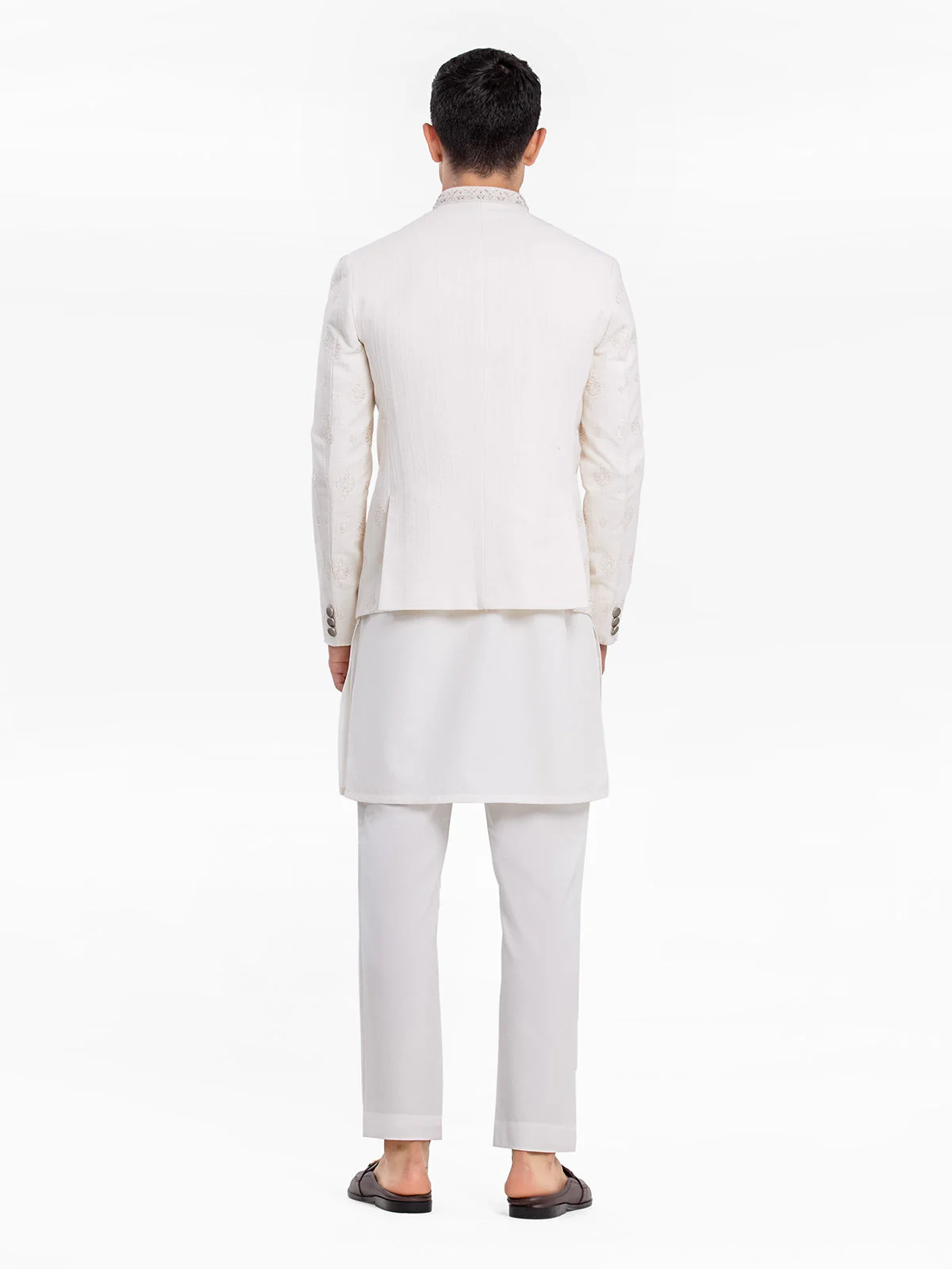 Men's Off White Prince Coat - EMTPC23-028 - Image 5