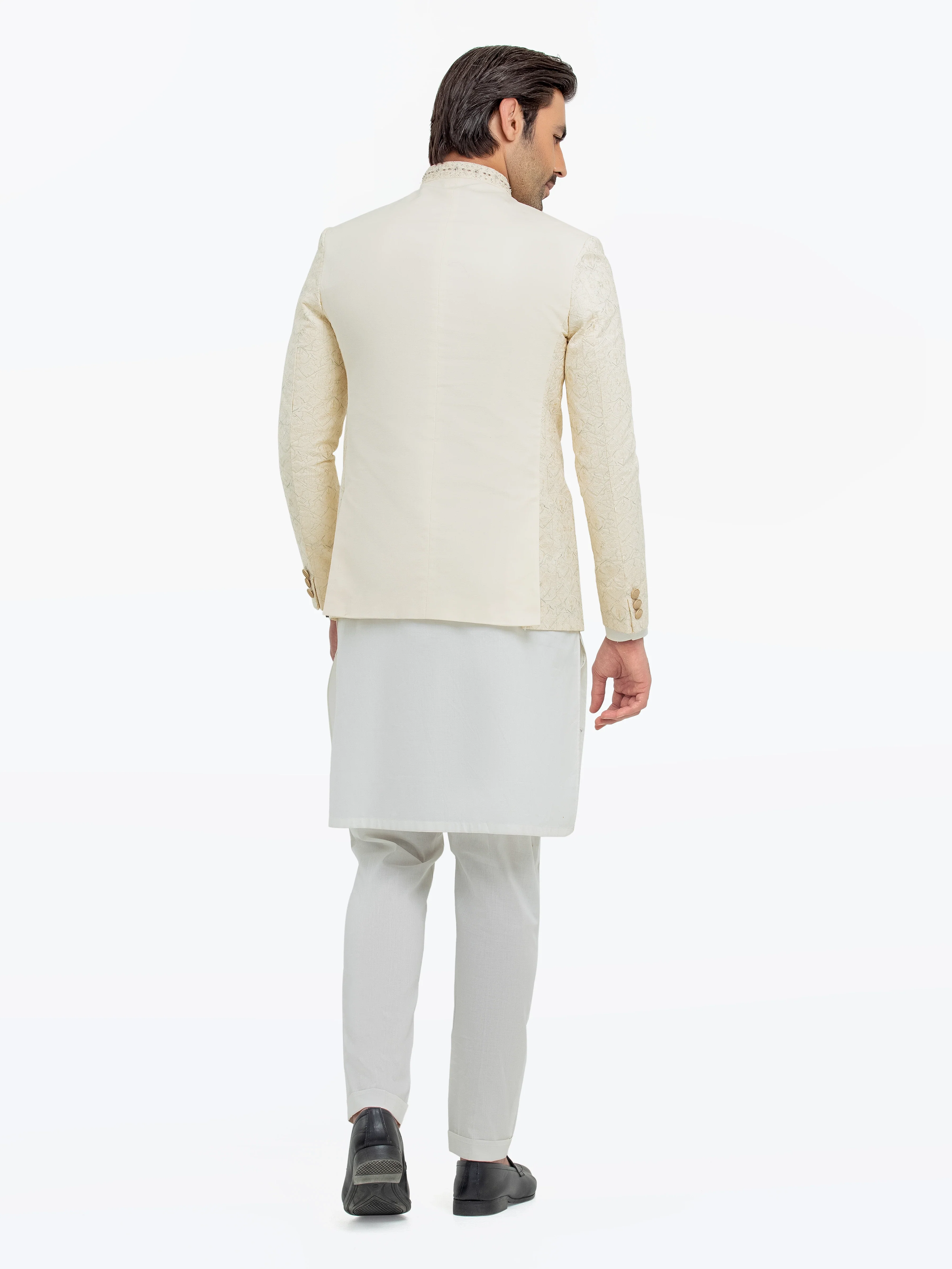 Men's Off White Prince Coat - EMTPC5-015 - Image 5