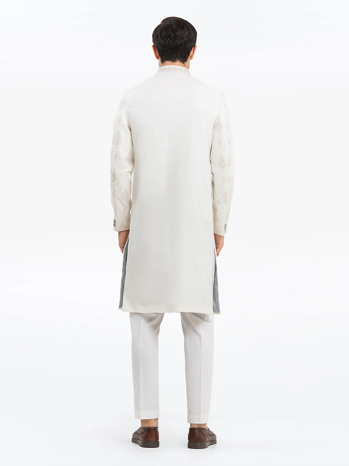 Men's Off White Sherwani - EMTS23-7222 - Image 5
