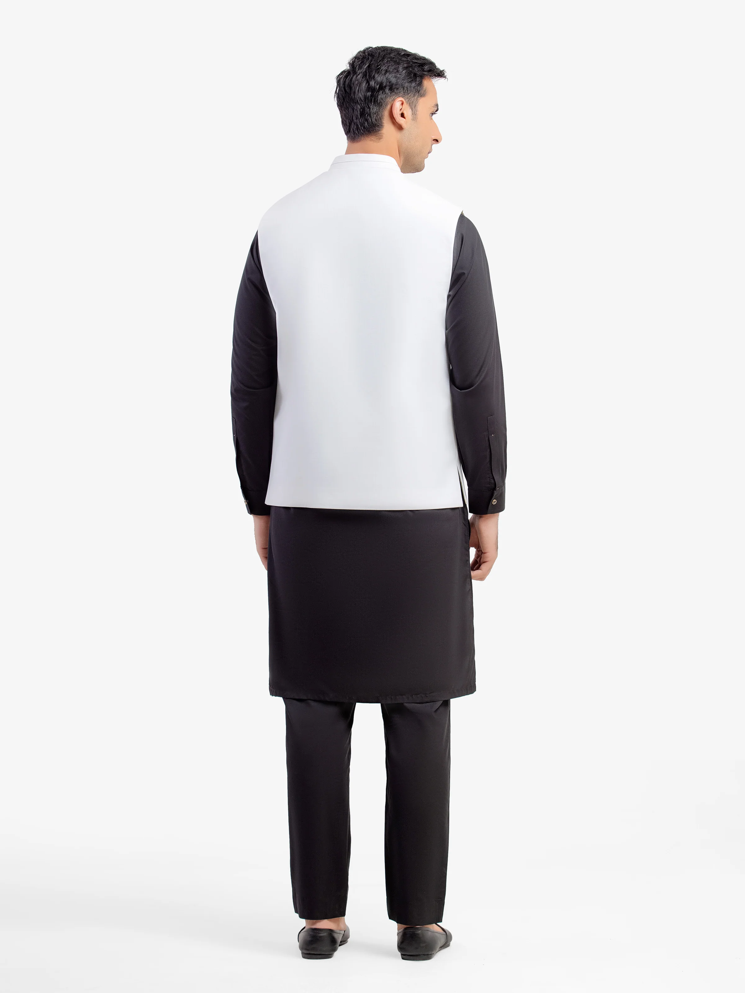 Men's Off White Waist Coat - EMTWCP5-35994 - Image 5