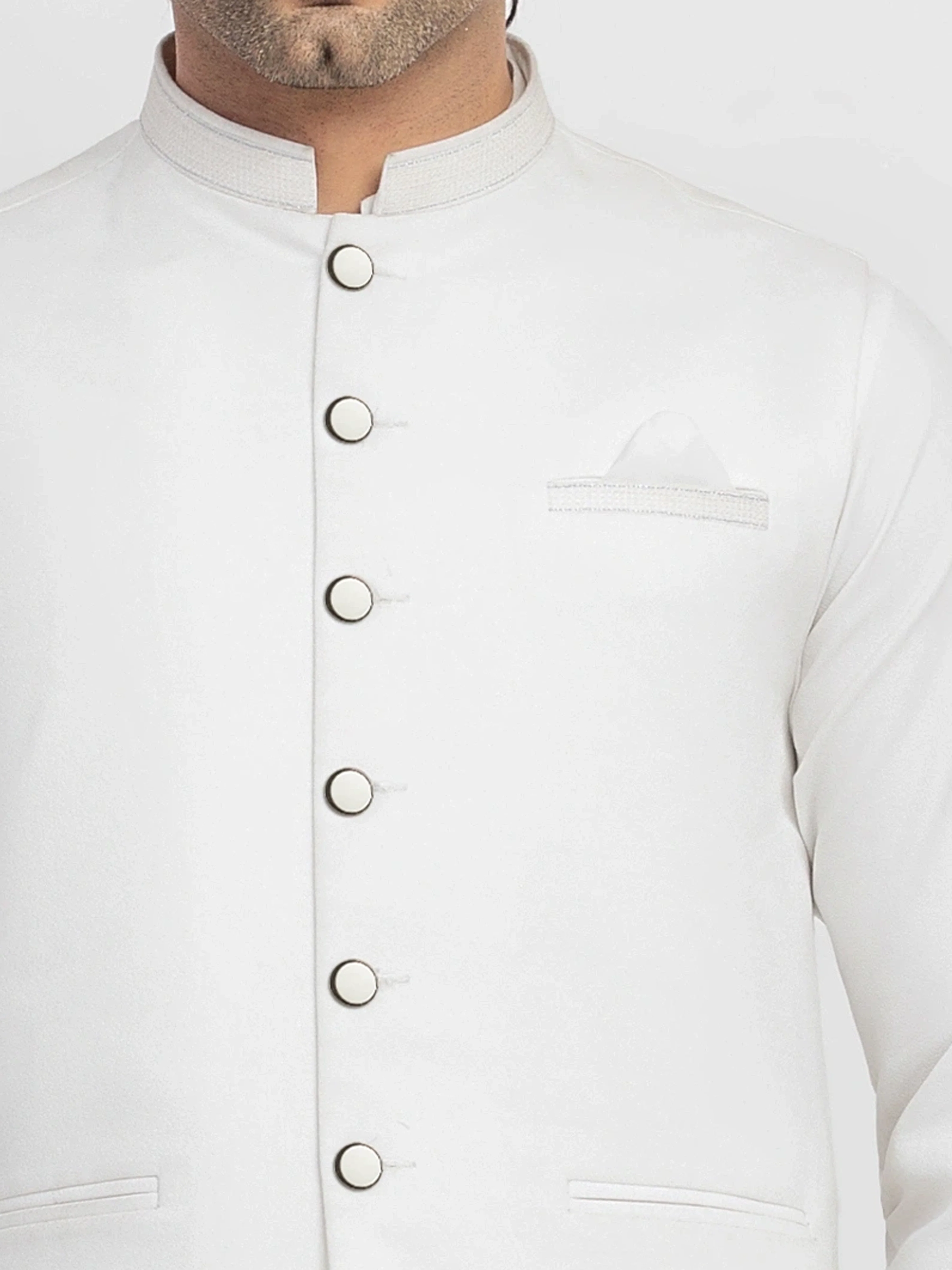 Men's Off White Waist Coat Suit - ECMTWCS5-029 - Image 3