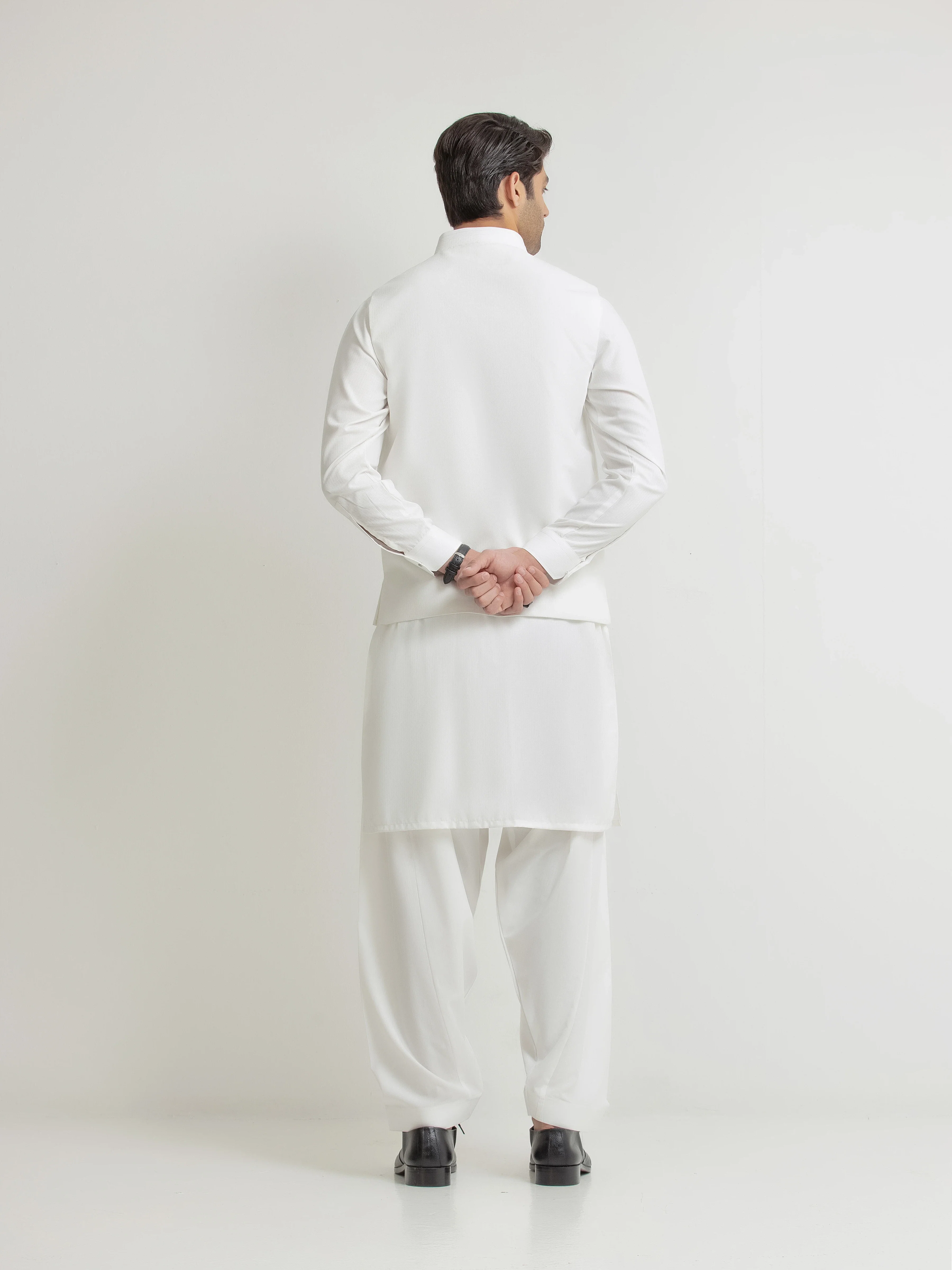 Men's Off White Waist Coat Suit - ECMTWCS6-037 - Image 6
