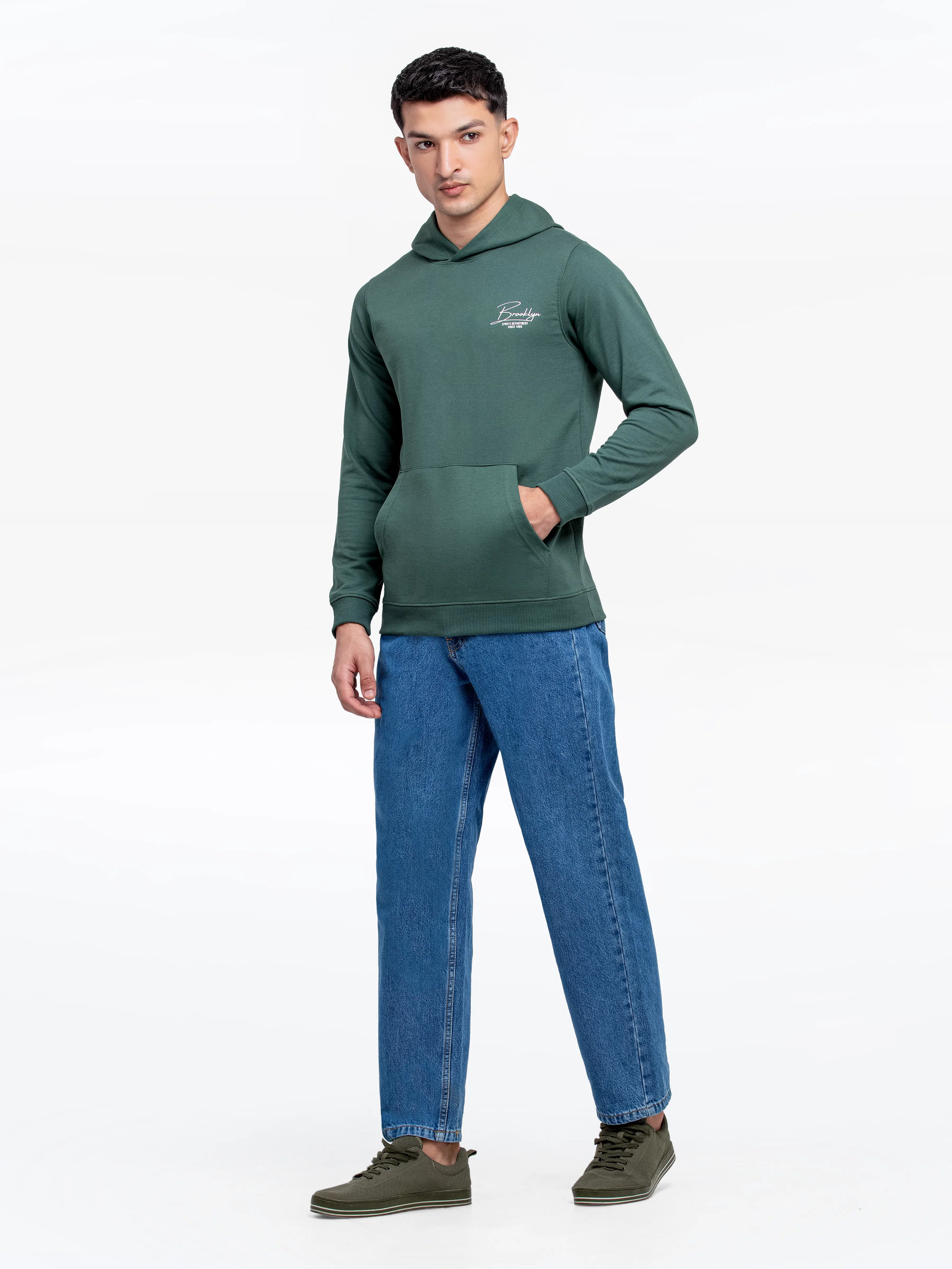 Men's Olive Hoodie - EMTH24-001 - Image 2