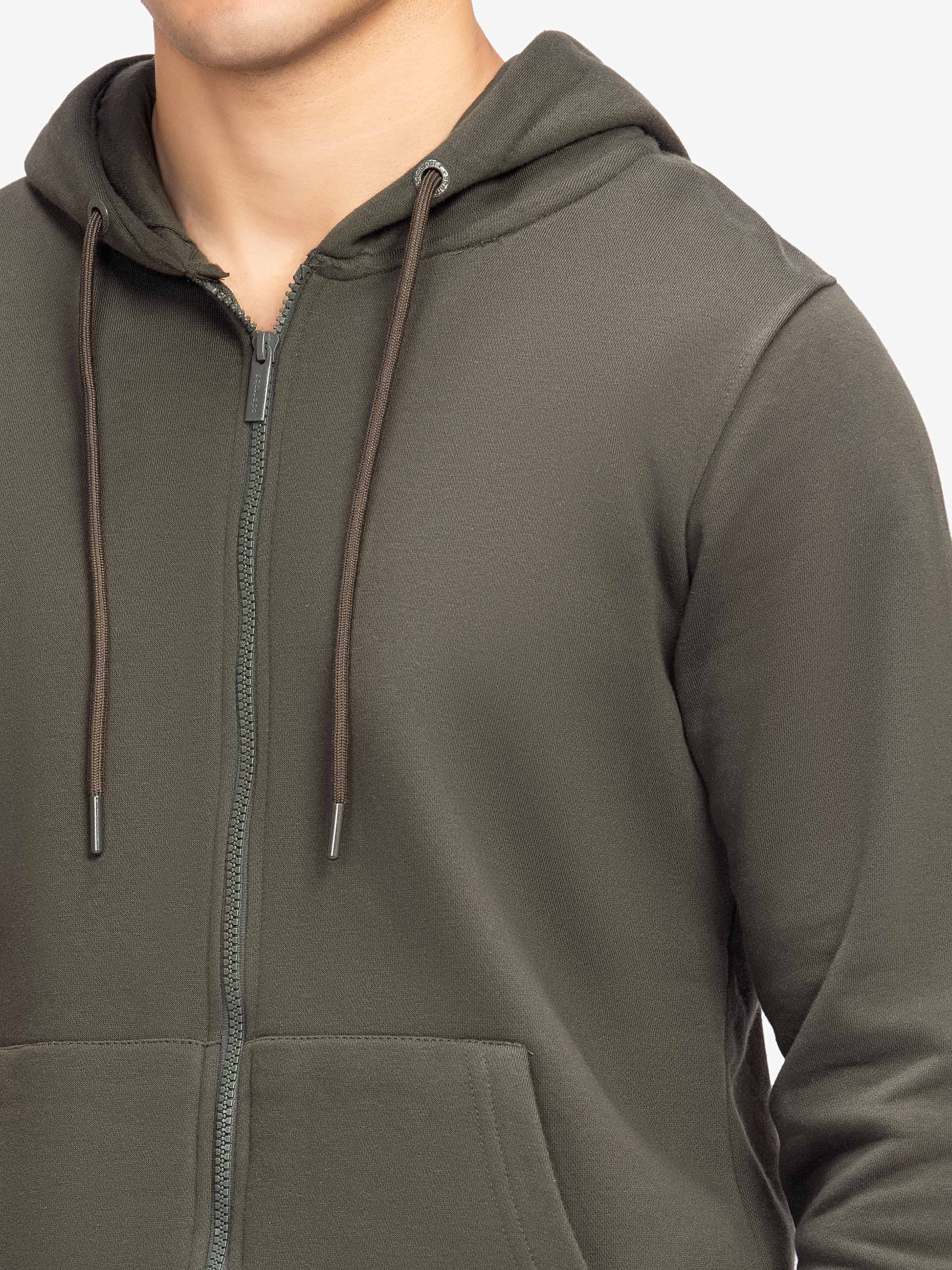 Men's Olive Hoodie - EMTH5-001 - Image 2
