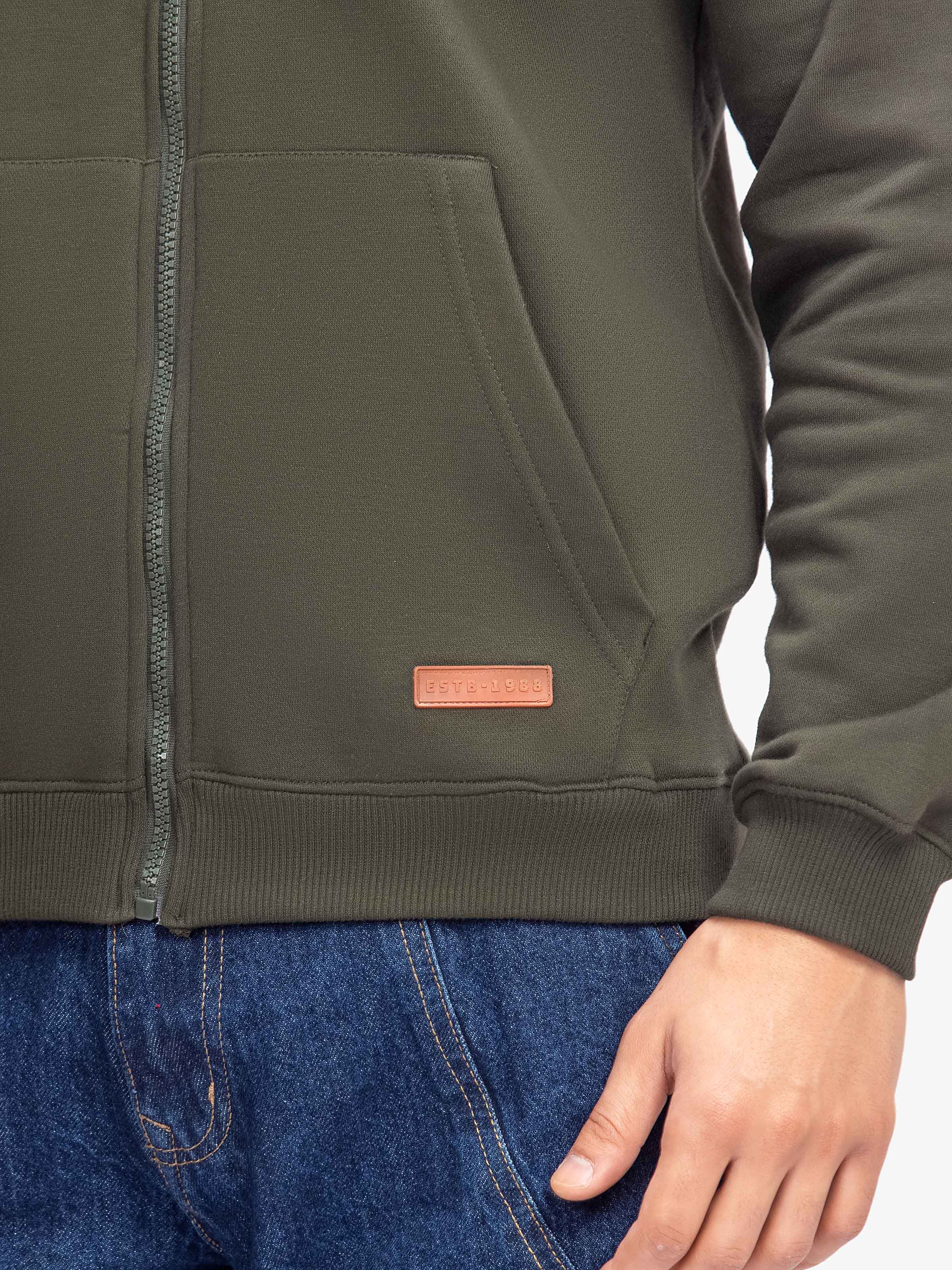 Men's Olive Hoodie - EMTH5-001 - Image 3